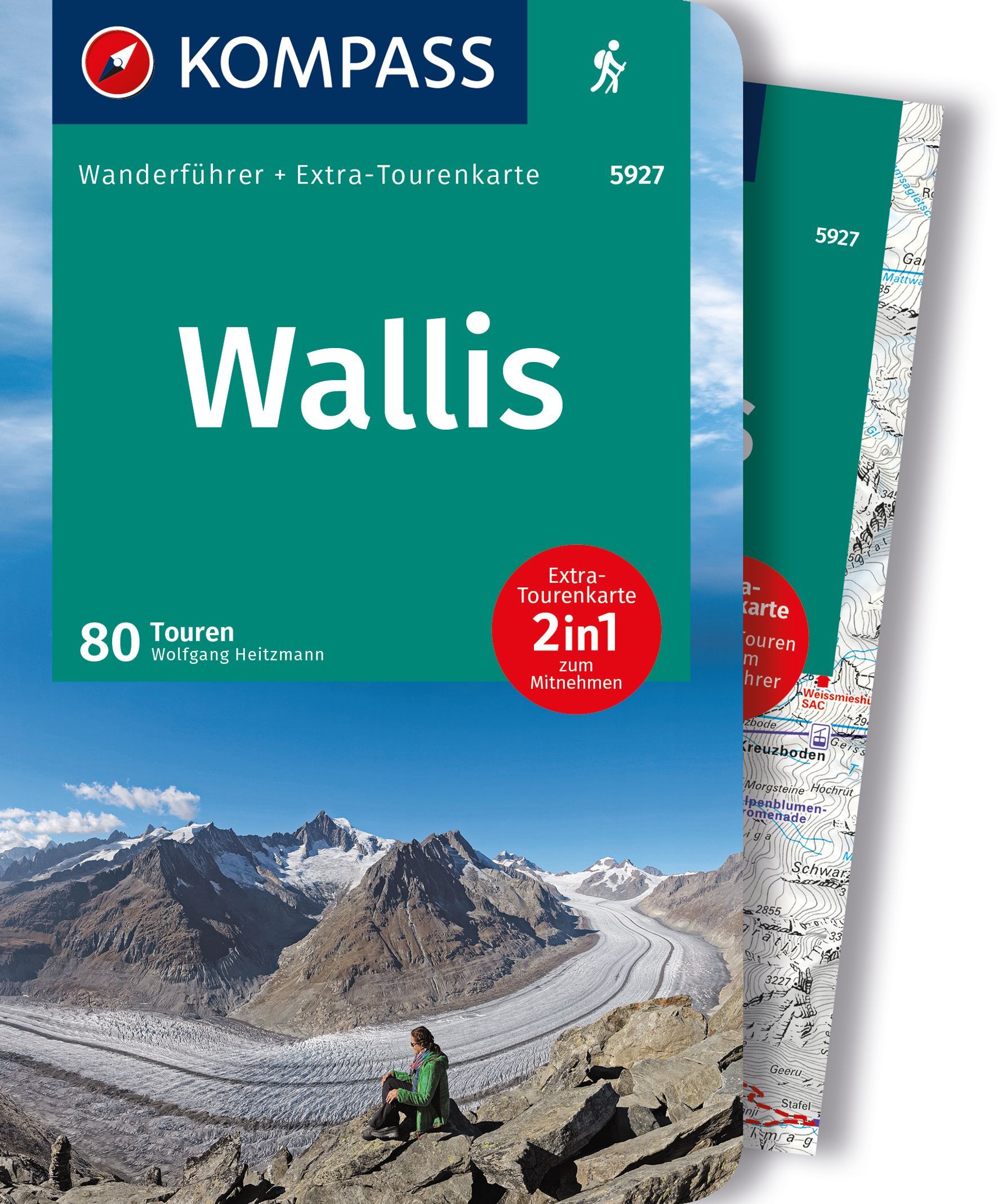 KOMPASS Wanderführer Wallis 80 Touren 9783991217893 ADAC Shop