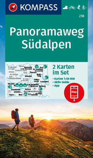 9783991212874 Cover Kompass Wanderkarte Panoramaweg Südalpen
