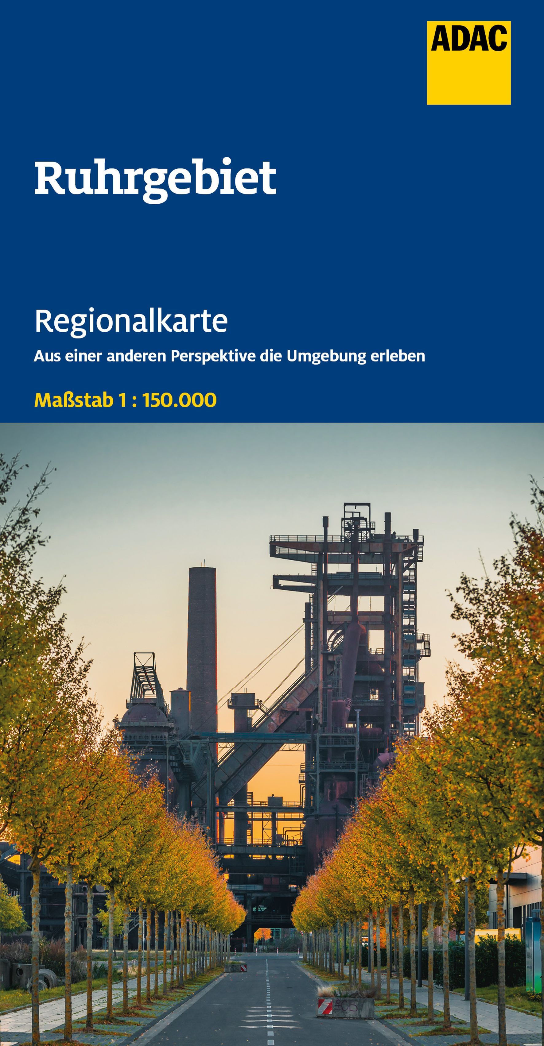 ADAC Regionalkarte 07 Ruhrgebiet 1:150.000 Stadt, Straße, Werbung, Fabrik
