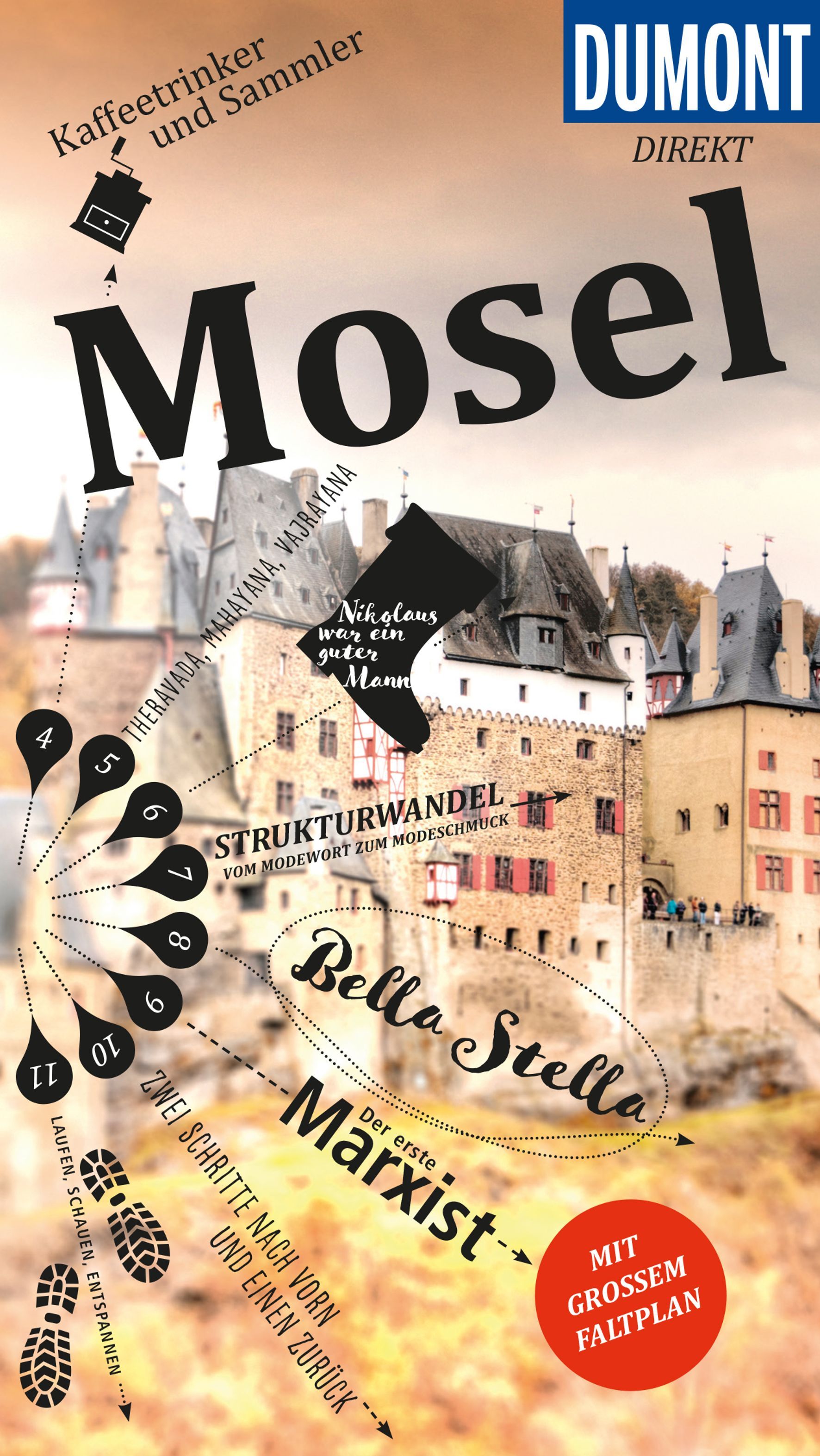 DuMont direkt Reiseführer Mosel Werbung, Plakat, Veröffentlichung, Buch,