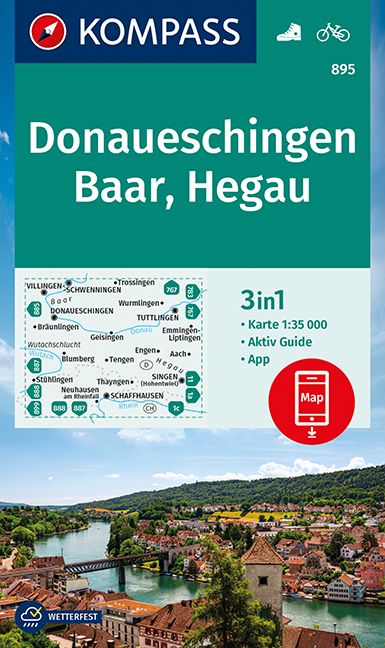9783991212768 Cover Kompass Wanderkarte Donaueschingen, Baar, Hegau