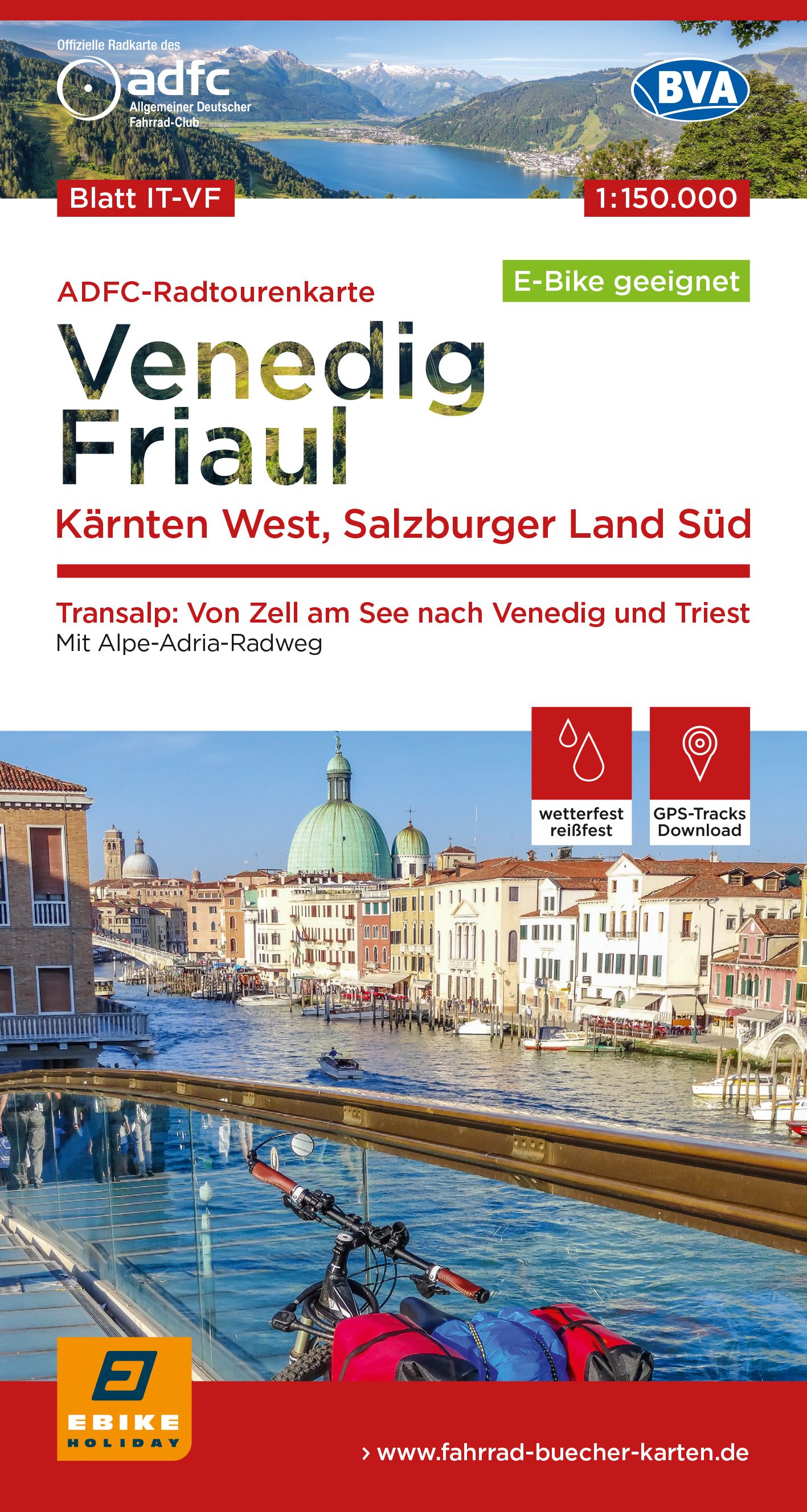 9783969901588 Cover ADFC Radtourenkarte Venedig, Friaul
