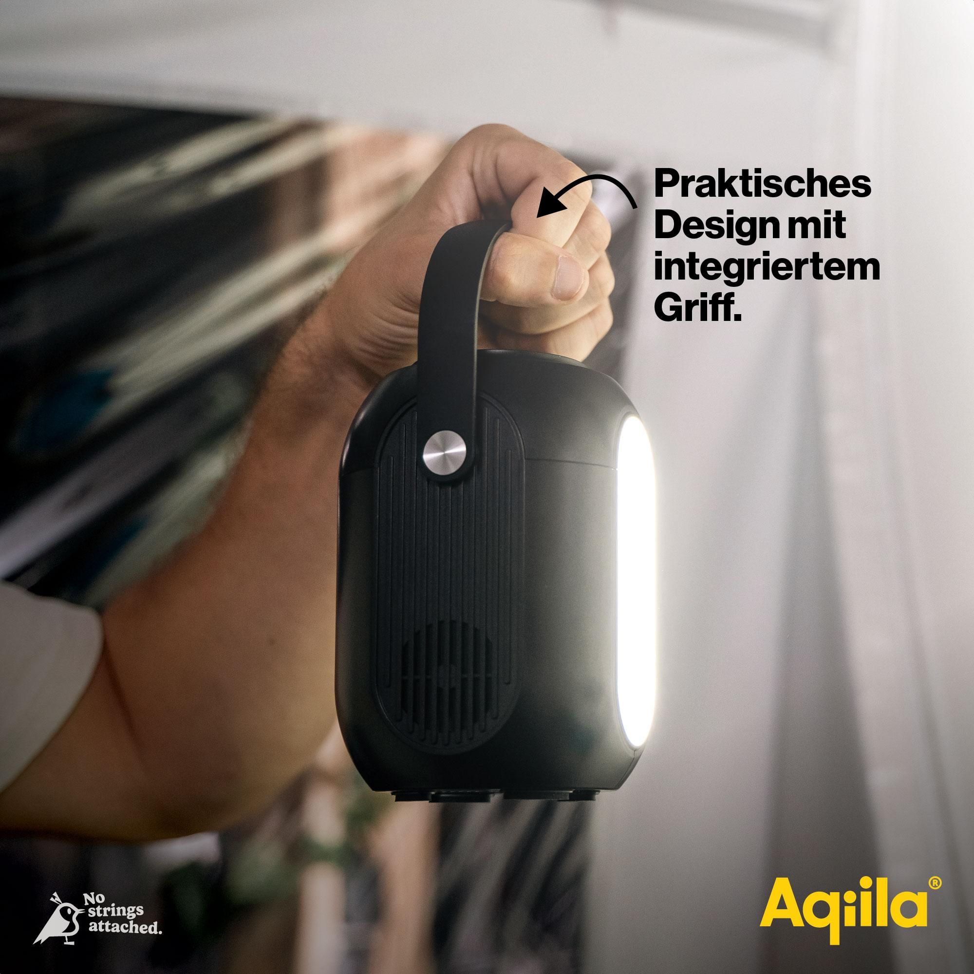 tragbarer, LED-Lampe, Kompakt, Griff, Schwarz