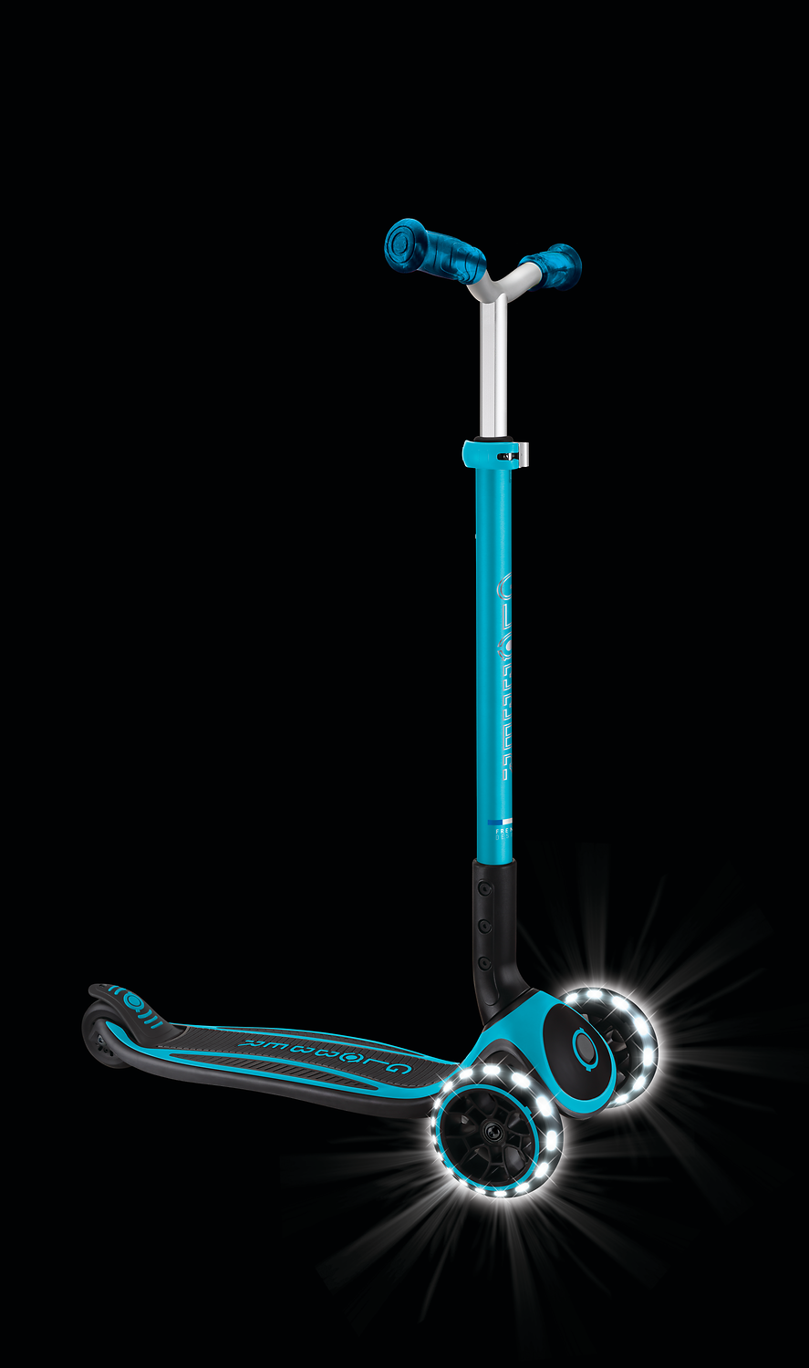 Rollerskate, Scooter, LED wheels, Blau, Tretroller