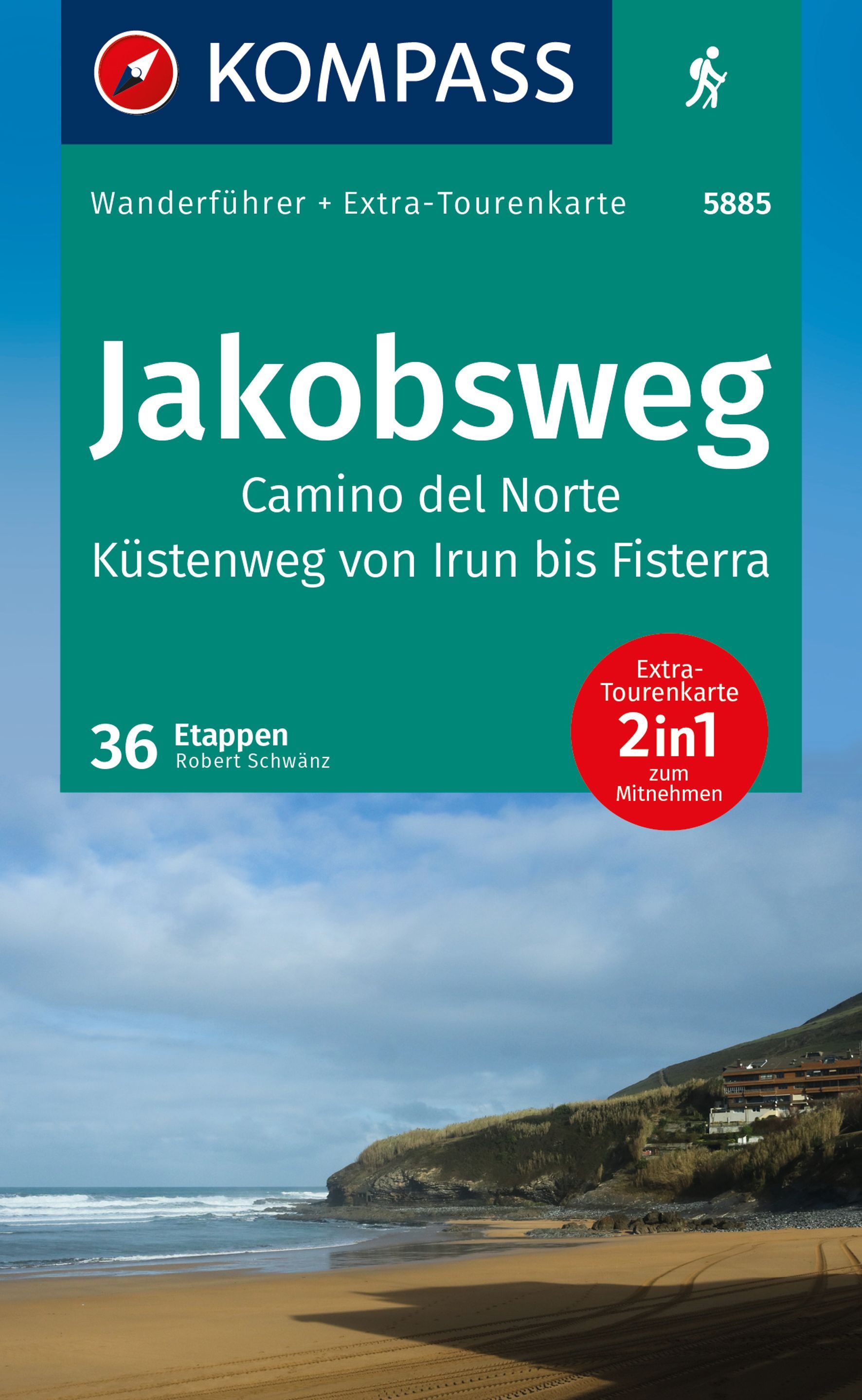 9783991541813 cover ,Karte Jakobsweg