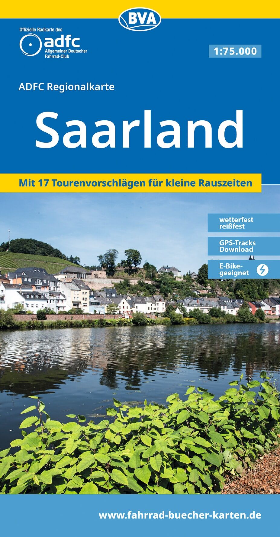 Saarland, Regionalkarte, Seeufer, Stadtlandschaft, Grüner Farn