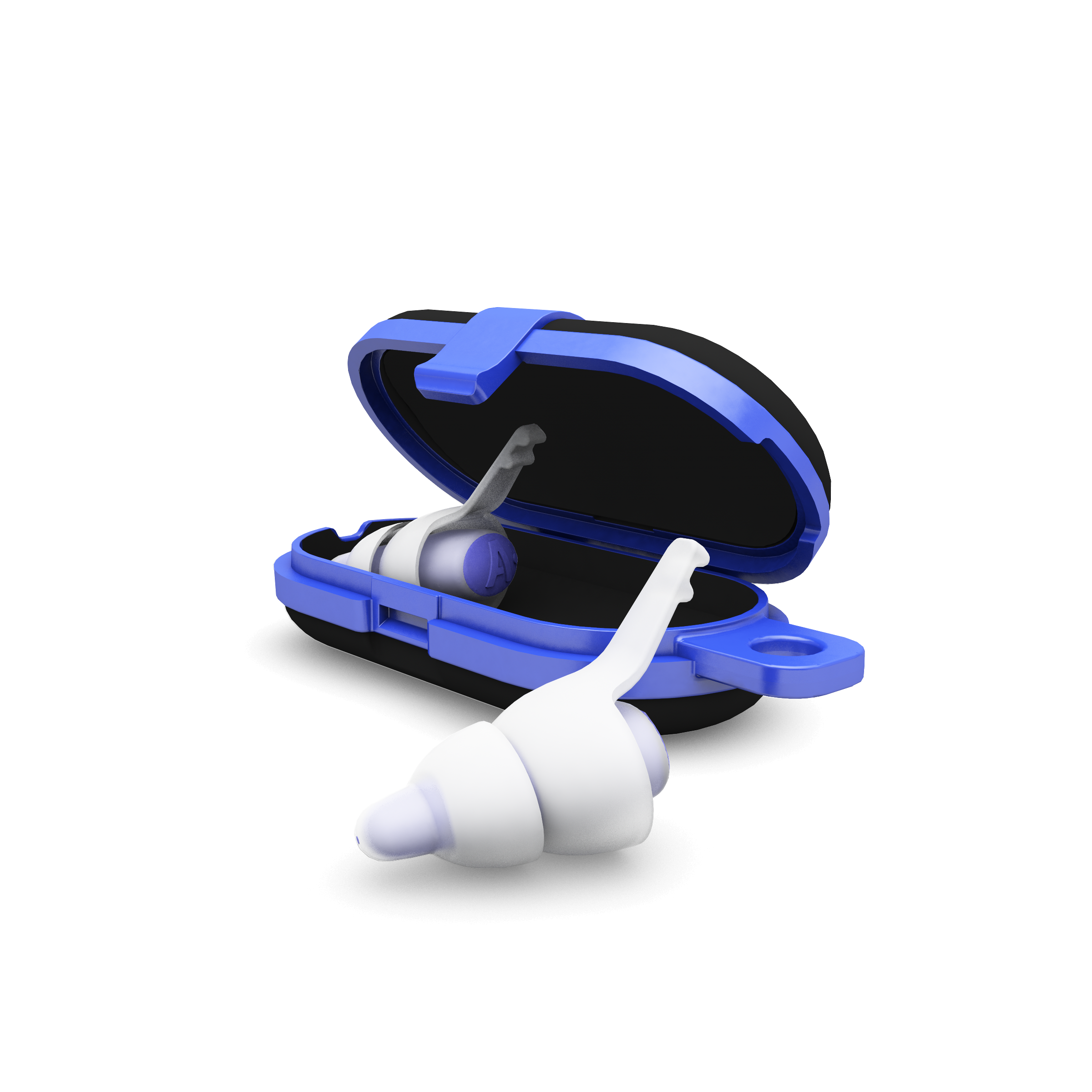 Ohrstöpsel, Case, Blau Schwarz