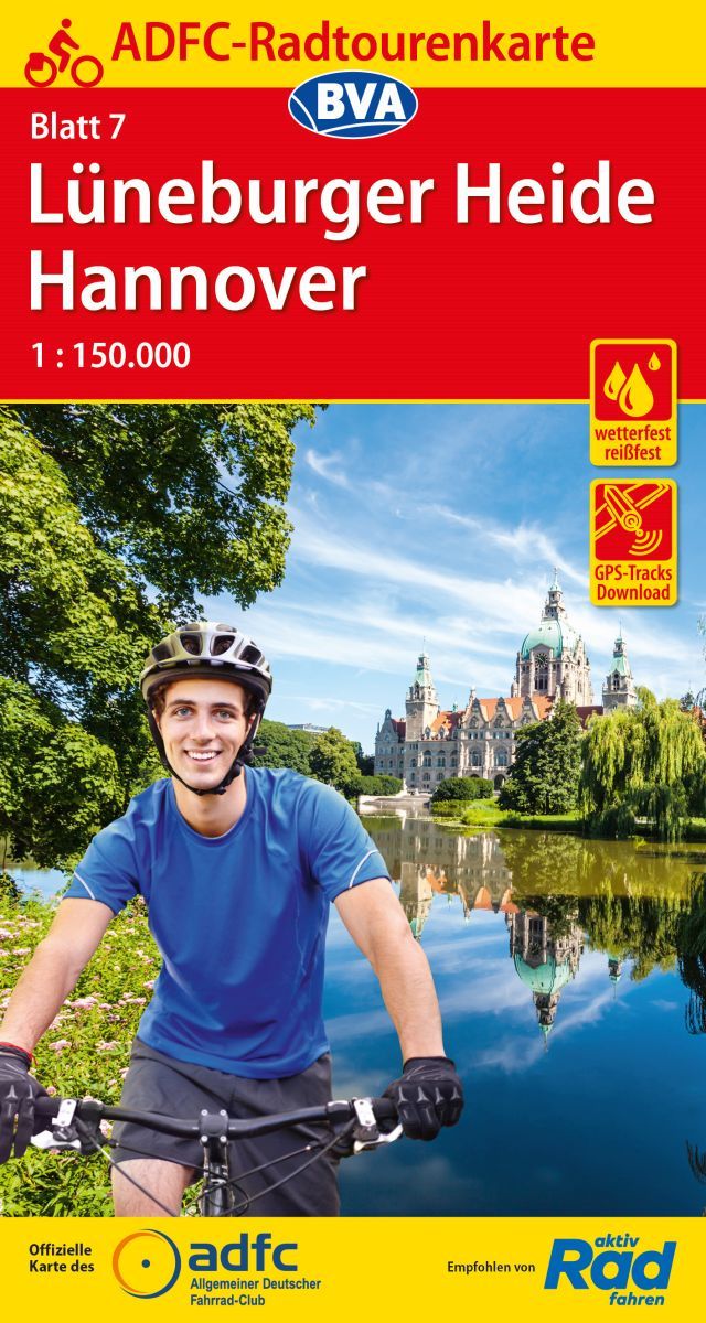 RTK_7_Titel_2021 Cover ADFC Radtourenkarte Lüneburger Heide, Hannover
