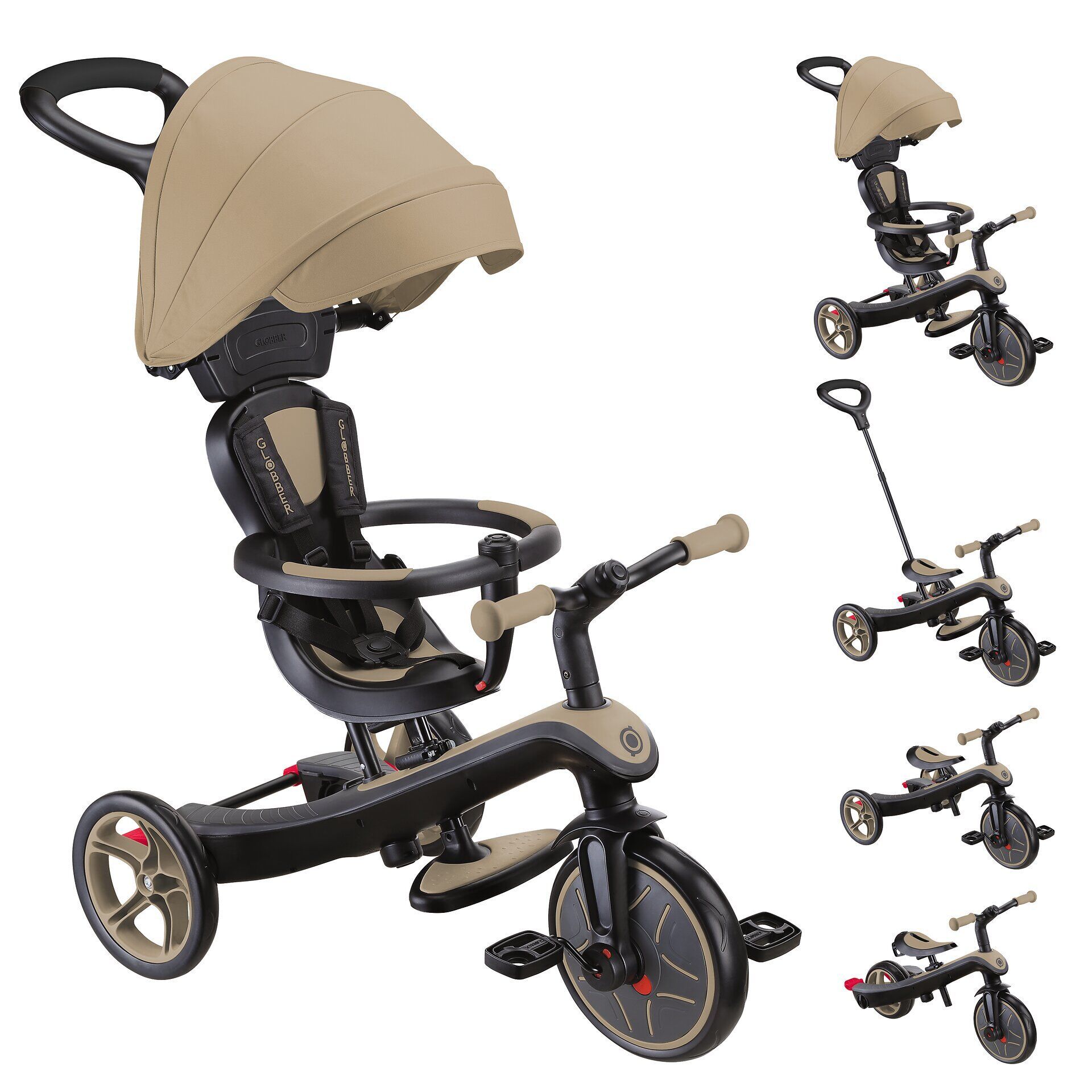 Transport, Fahrzeug, Kinderroller, Dreirad, Beige, Rad