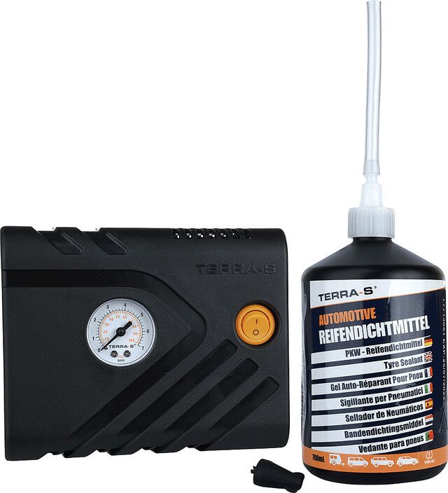 Pumpe, Luftpumpe, Reifendichtmittel, Autoreifen, Reifendichtmittel