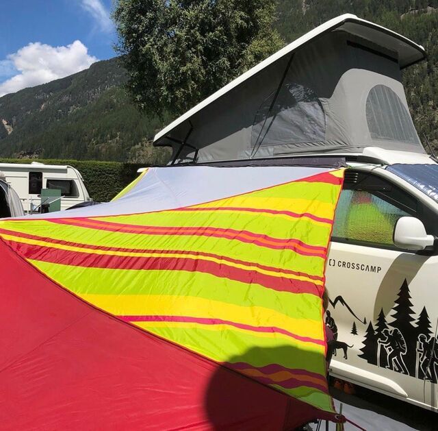 BENT Fahrzeugadapter Doppelkeder 5/4 mm Vorzelt an Bus