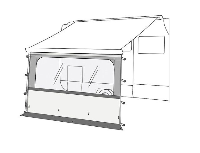 Wohnmobil-Aufbau, Campingbus, Glastür, Seitentür, Außenzubehör