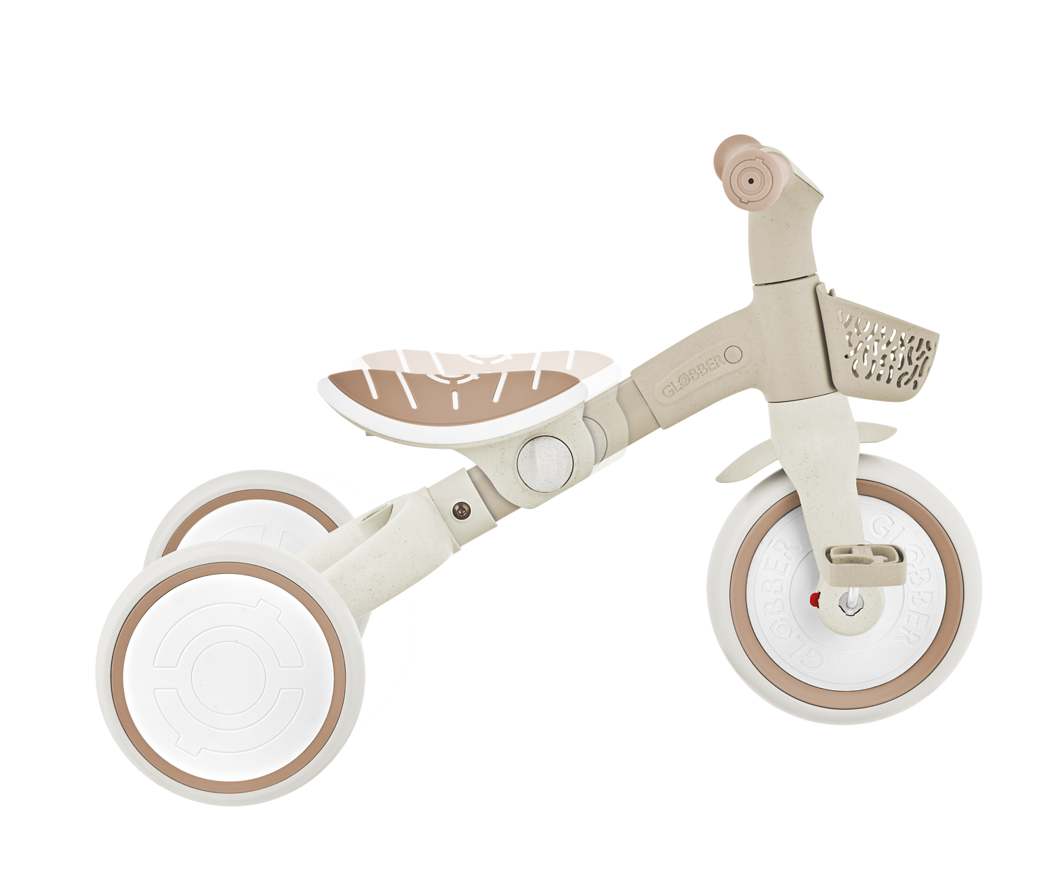 Kinderfahrzeug, Rutschfahrzeug, Dreirad, Holzspielzeug, neutrales-beige