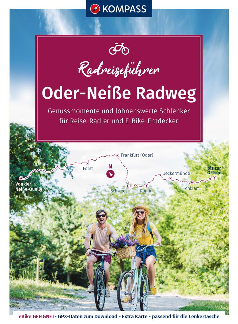 9783991213222 Cover Kompass RadReiseführer Oder-Neiße Radweg