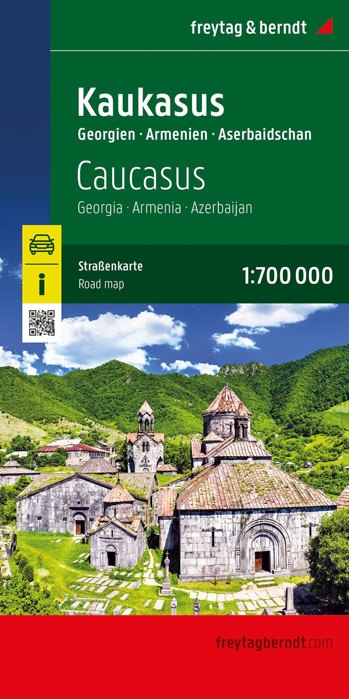 Kaukasus, Straßenkarte 1:700.000, freytag & berndt Werbung, Plakat, Gebäude, Natur, Draußen