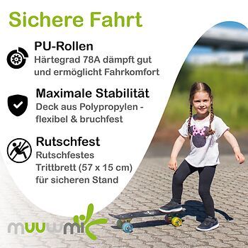 PU-Rollen, Rutschfest, Deck, Kind mit Rollerskate, Sicheres Fahrsystem