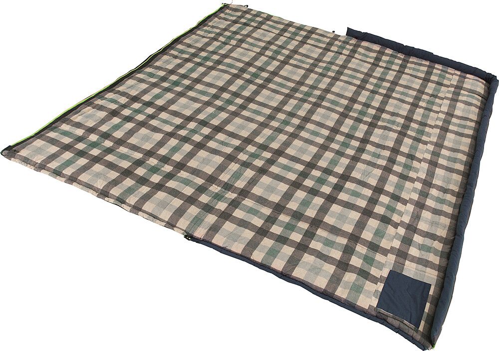 Outwell Schlafsack Camper Lux, zur Decke aufgemacht karierte Innenseite