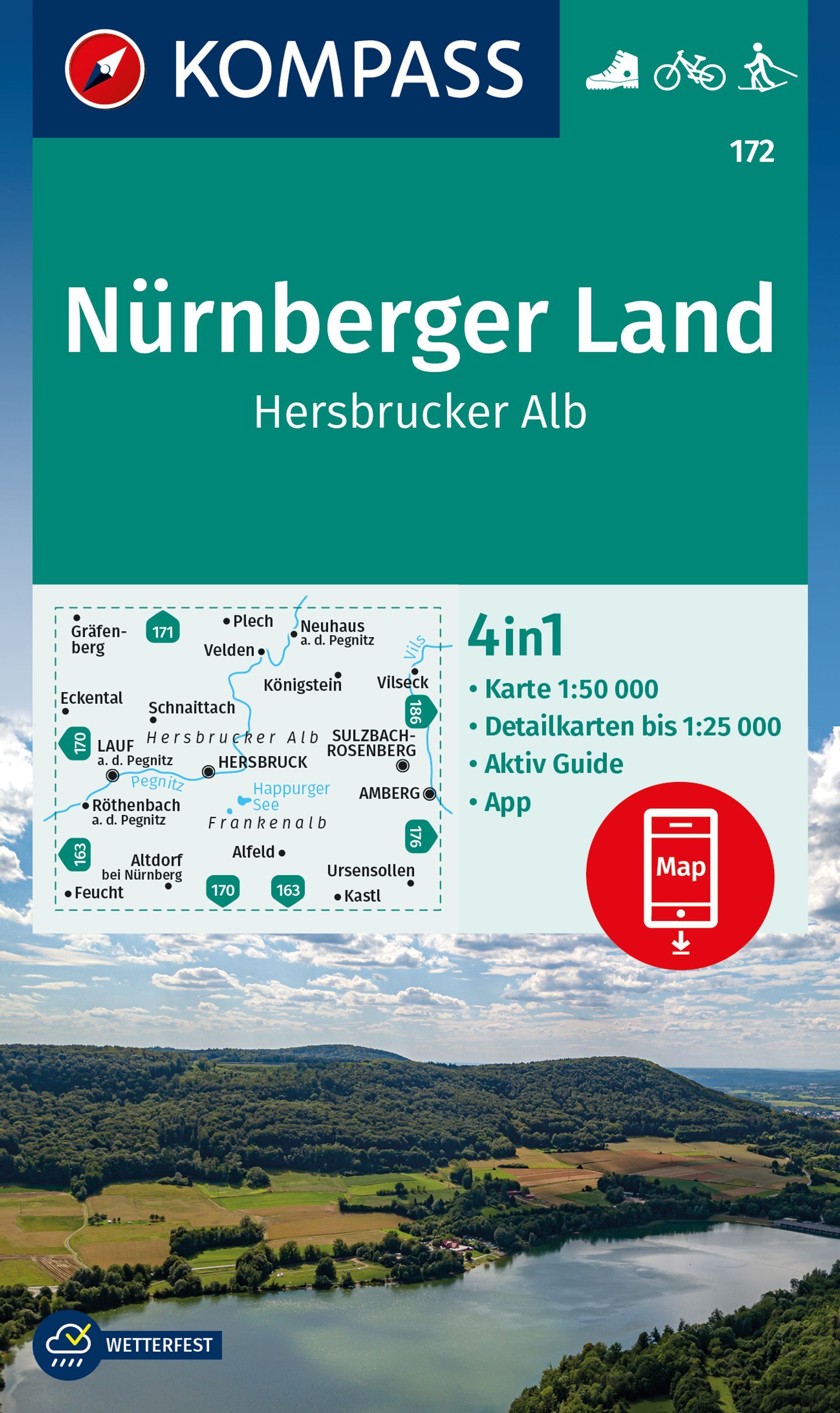 9783991218746 Cover Kompass Wanderkarte Nürnberger Land