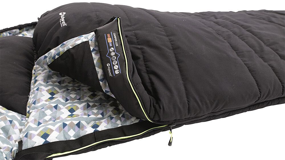 996042432 Schlafsack, teilweise geöffnet, schwarz