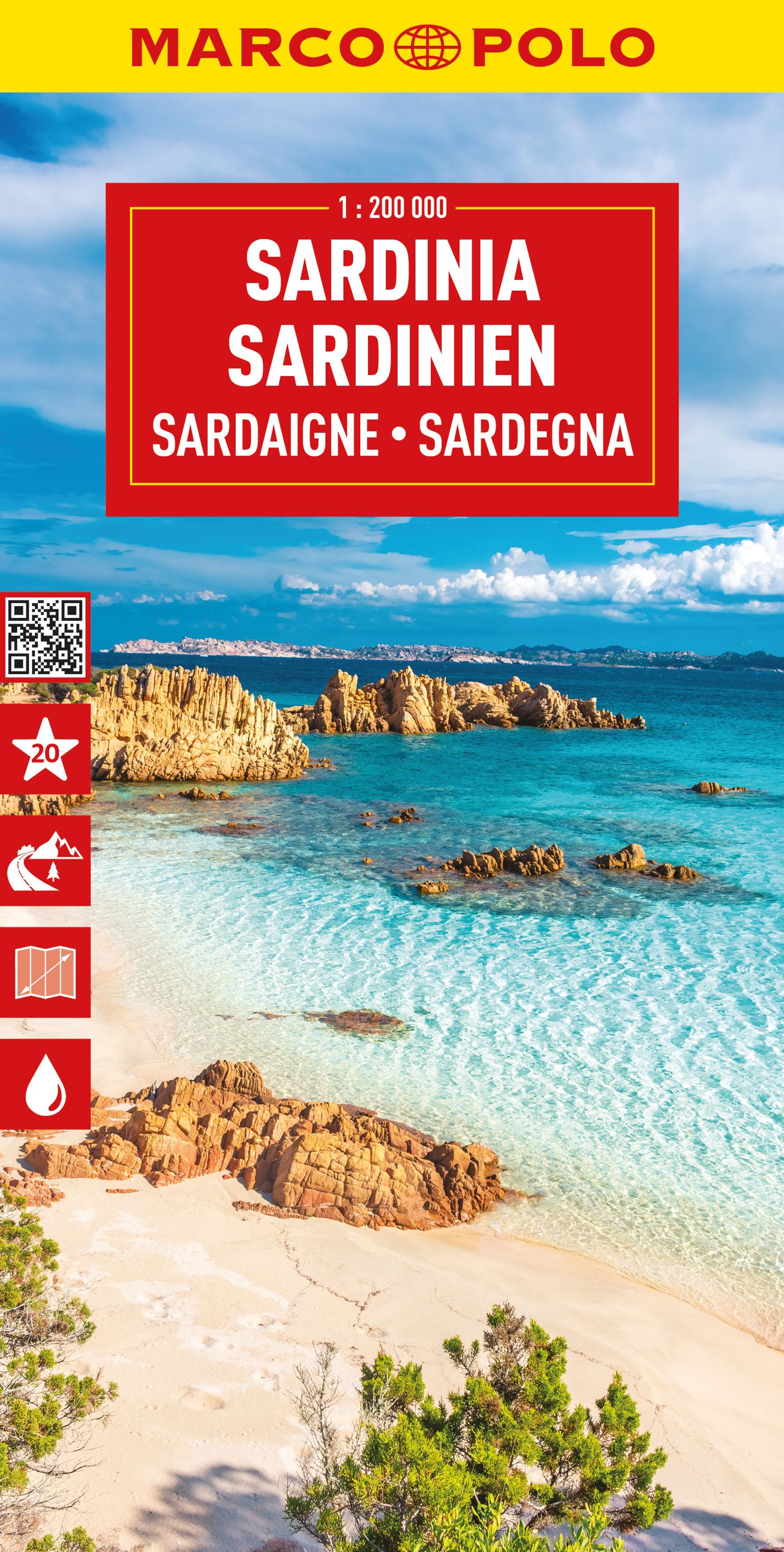 MARCO POLO Reisekarte Italien 15 Sardinien Land, Natur, Sommer, Meer, Strand,