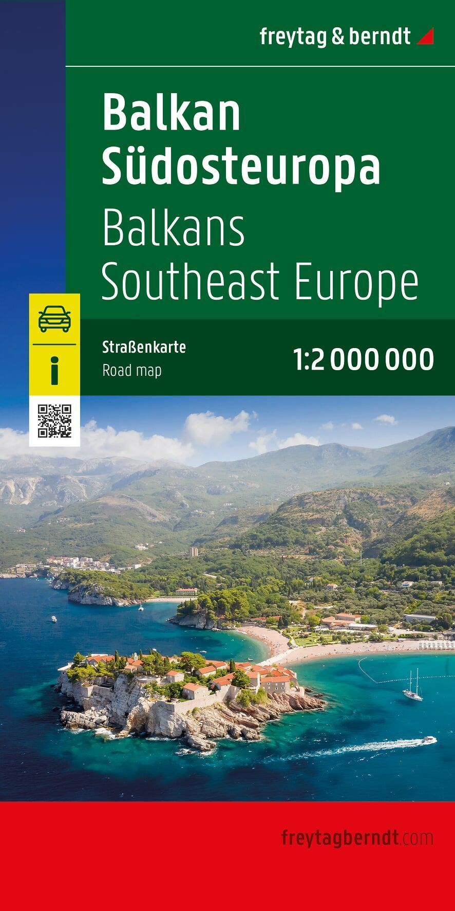 Straßenkarte, Balkan, Südosteuropa, Küste, Luftaufnahme