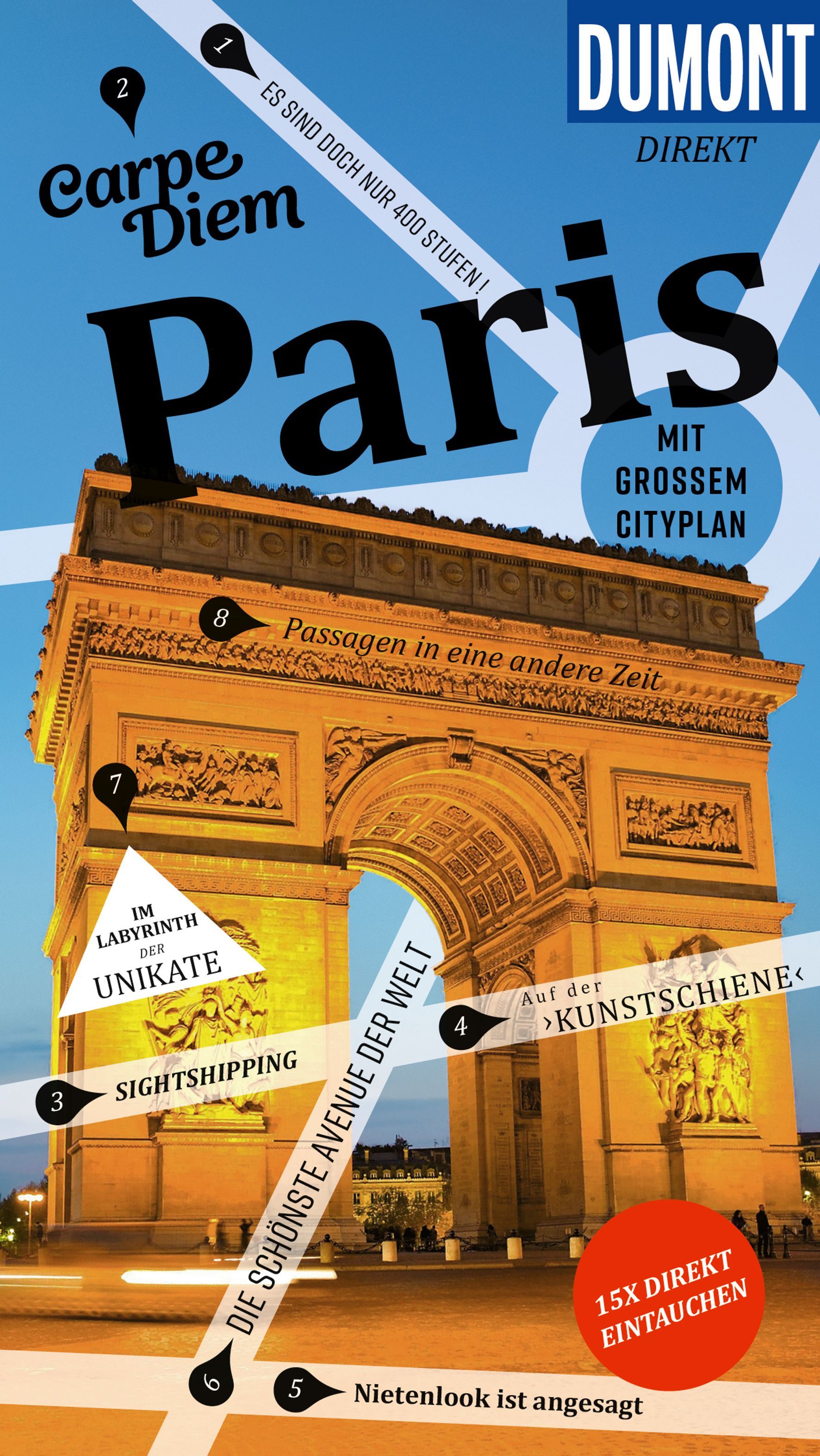 Paris, Arc de Triomphe, Monument, Nachtbeleuchtung, Posterdesign