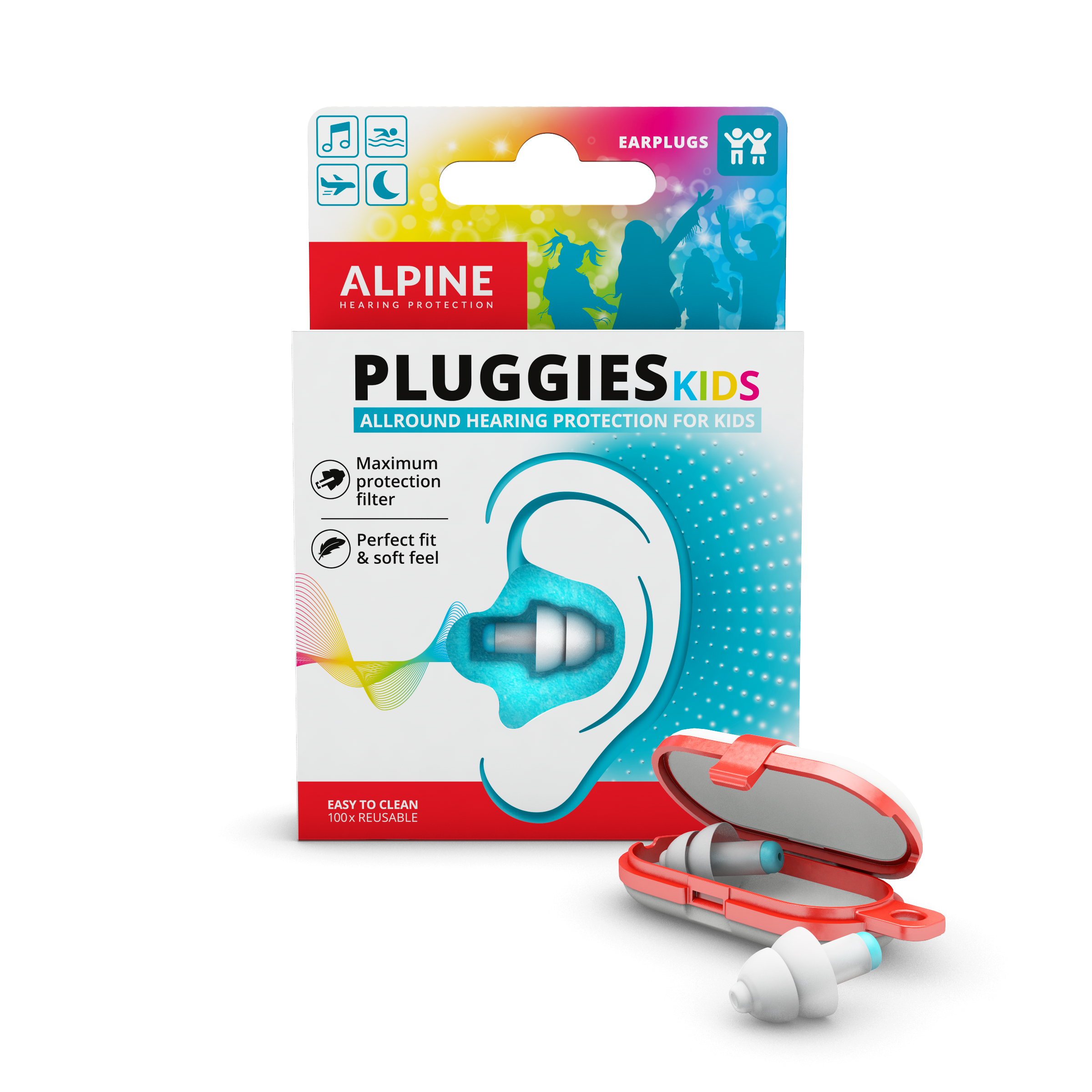 Pluggies-Packshot-met-travelcase-en-oordop ohrstöpsel