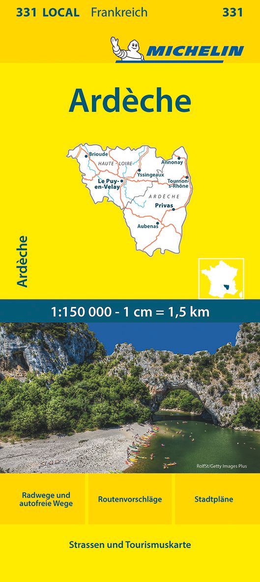 9782067259485 Cover Michelin Straßenkarte Ardeche-Haute Loire