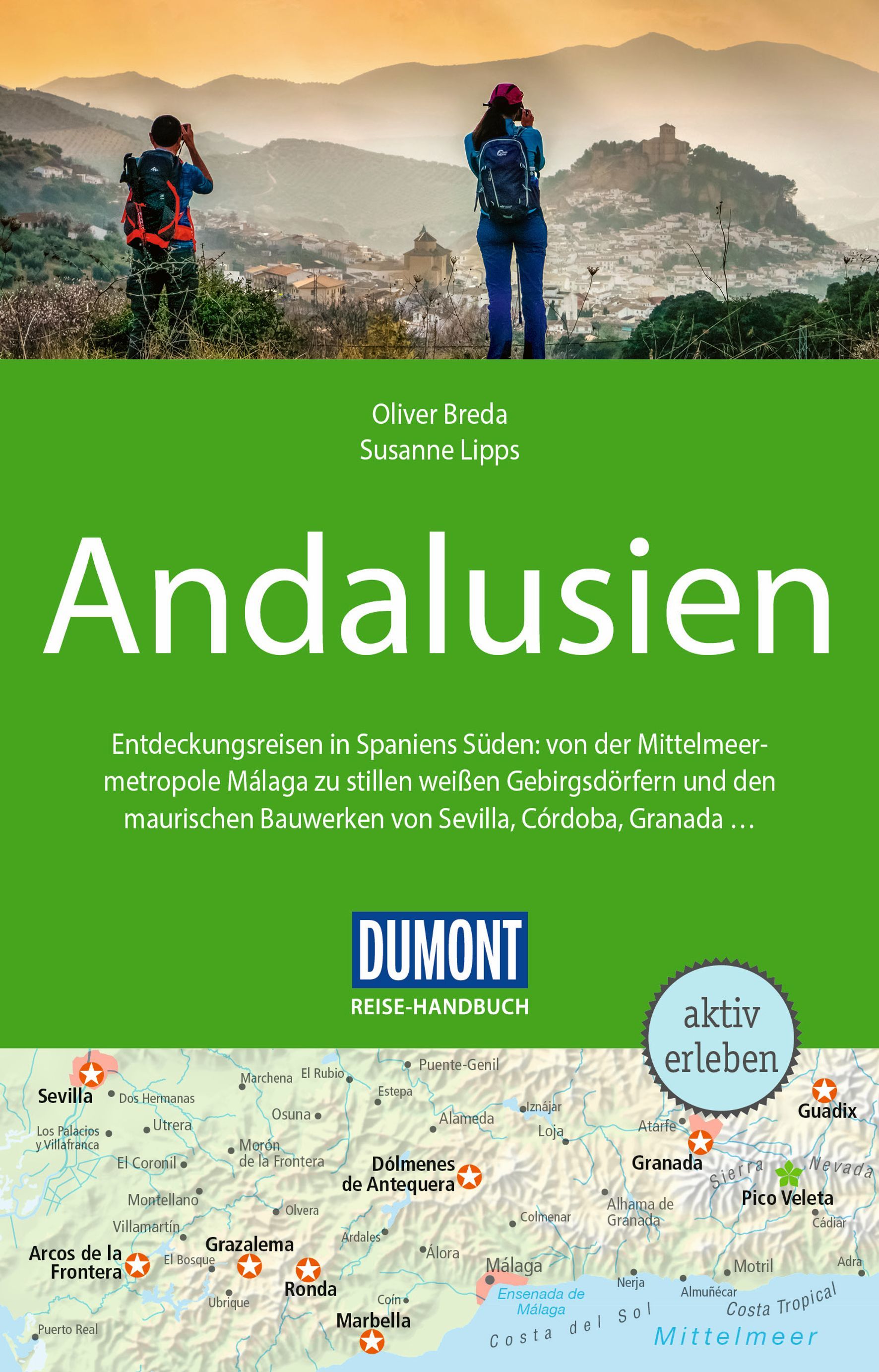 DUMONT Reise-Handbuch Reiseführer Andalusien Cover, Werbung, Plakat, Person, Landkarte