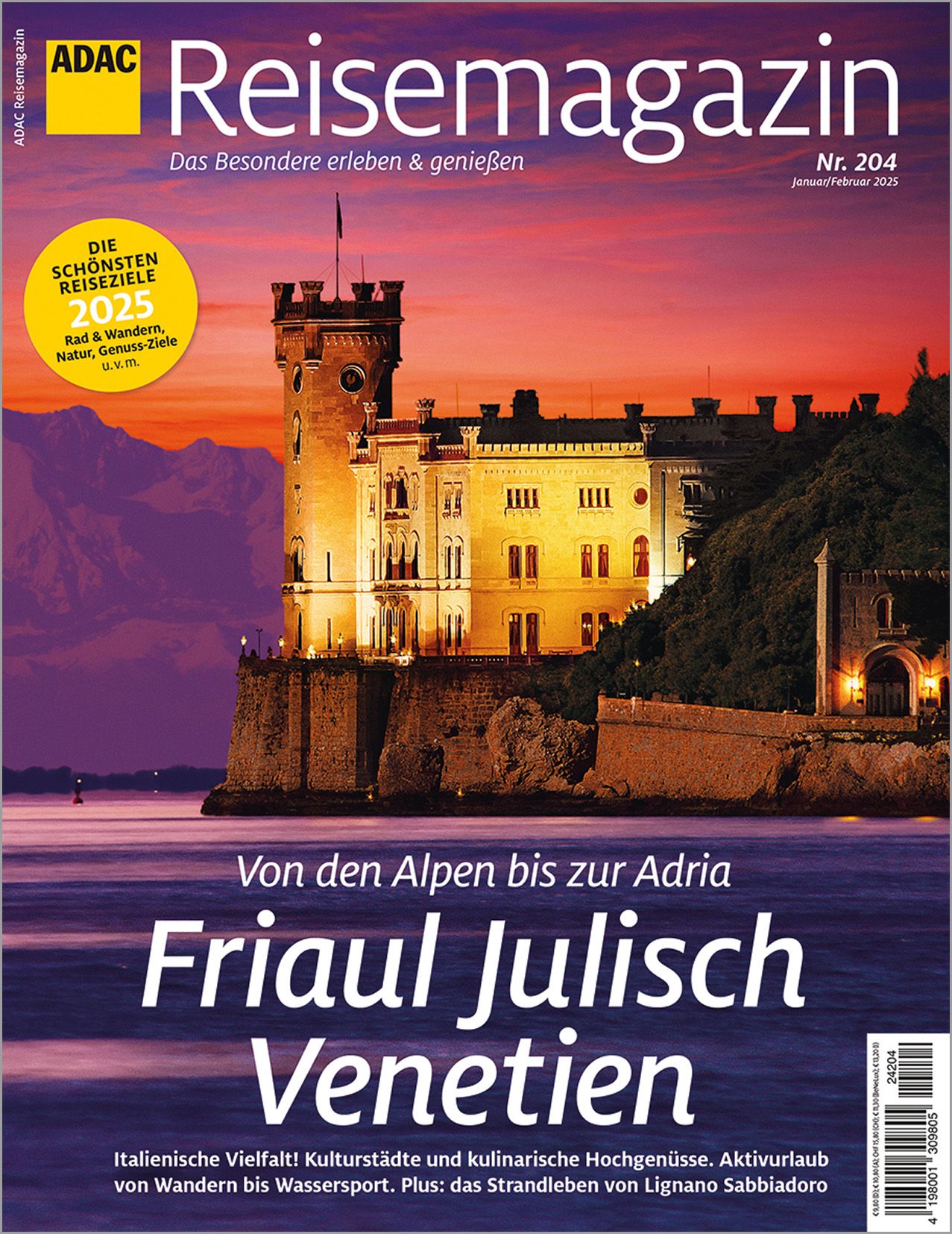 ADAC Reisemagazin-Thema Friaul-Julisch-Venetien Publikation, Werbung, Plakat, Buch