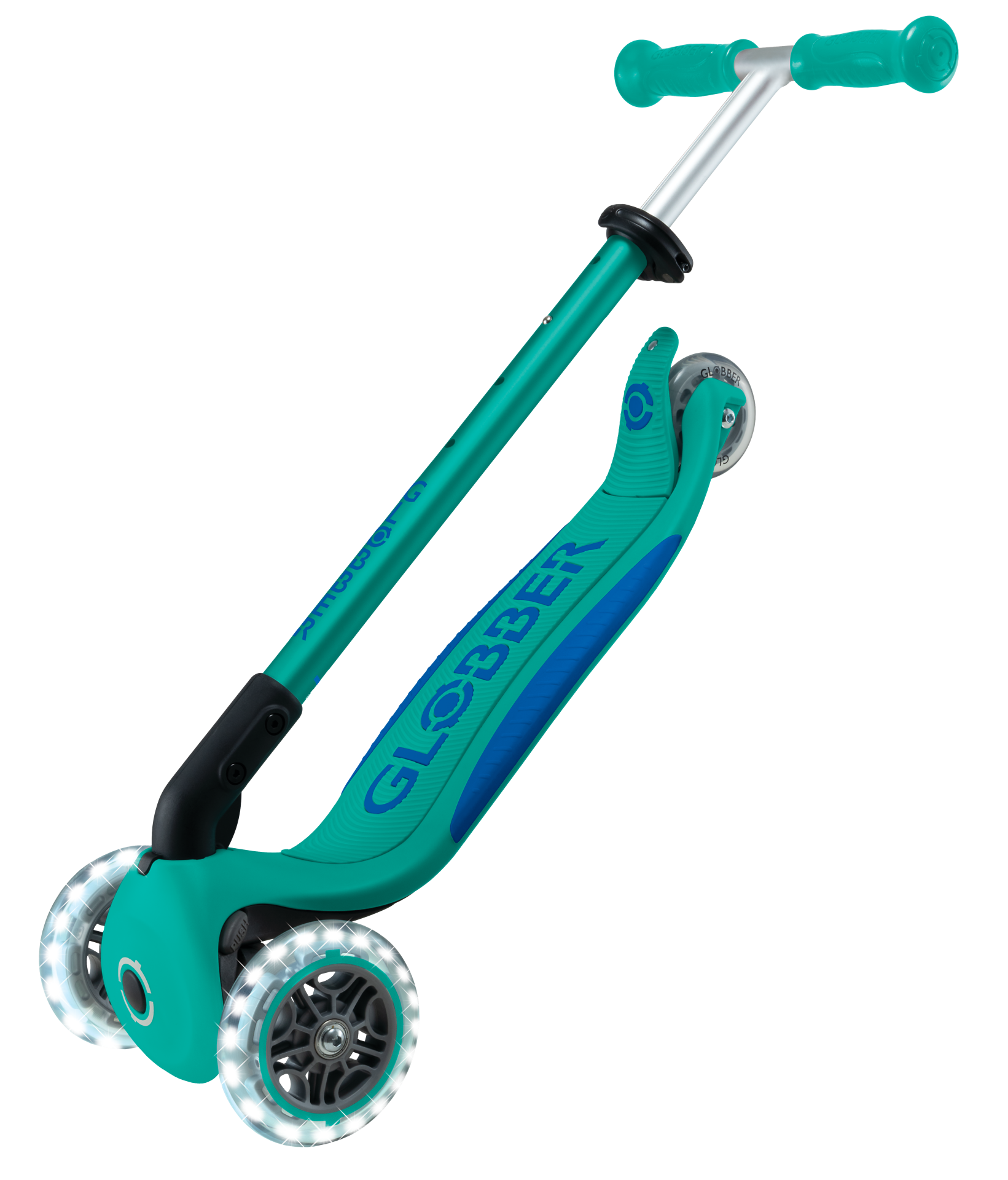 Transport, Fahrzeug, Kinderroller, Tretroller, Türkis, Rad