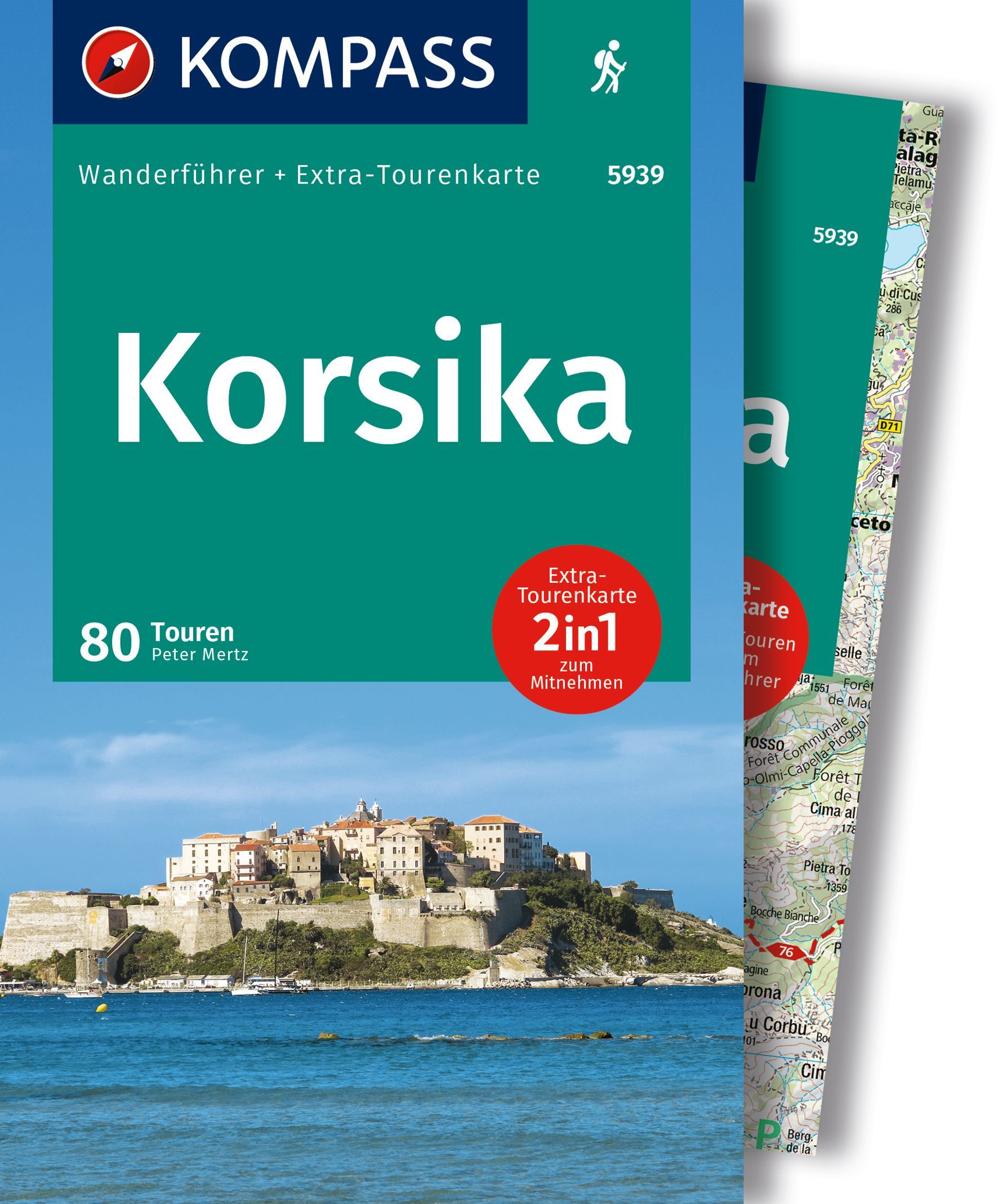 KOMPASS Wanderführer Korsika, 80 Touren Werbung, Plakat, Werbung, Plakat,