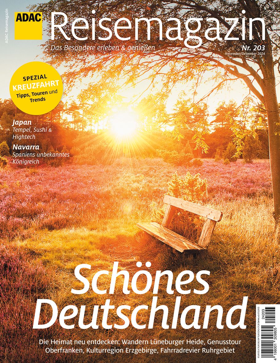 ADAC Reisemagazin - Titelthema Schönes Deutschland Werbung, Veröffentlichung, Plakat, Bank, Buch