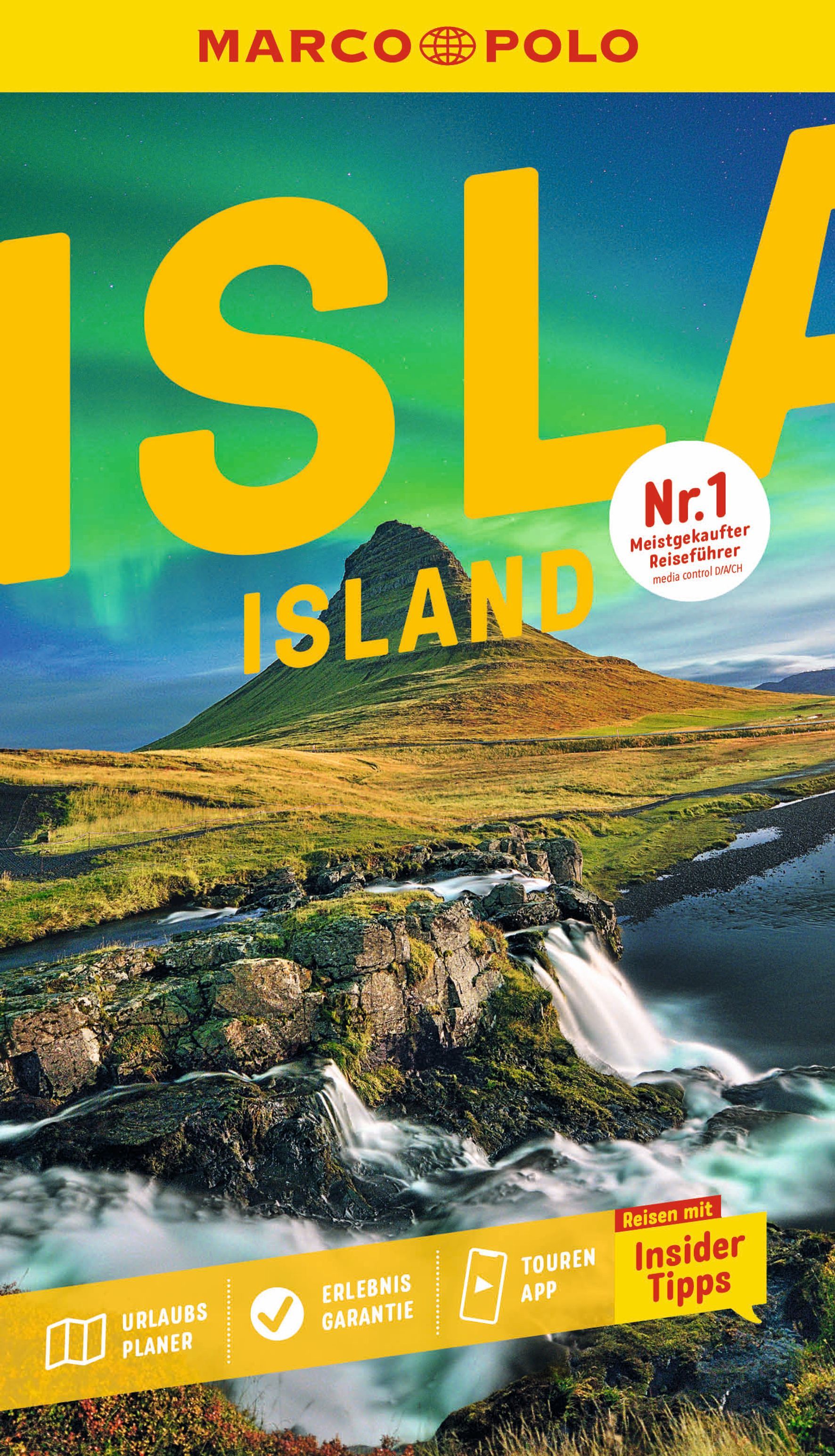 MARCO POLO Reiseführer Island Cover Marco Polo Reiseführer Island. Natur Nebel Polarlichter