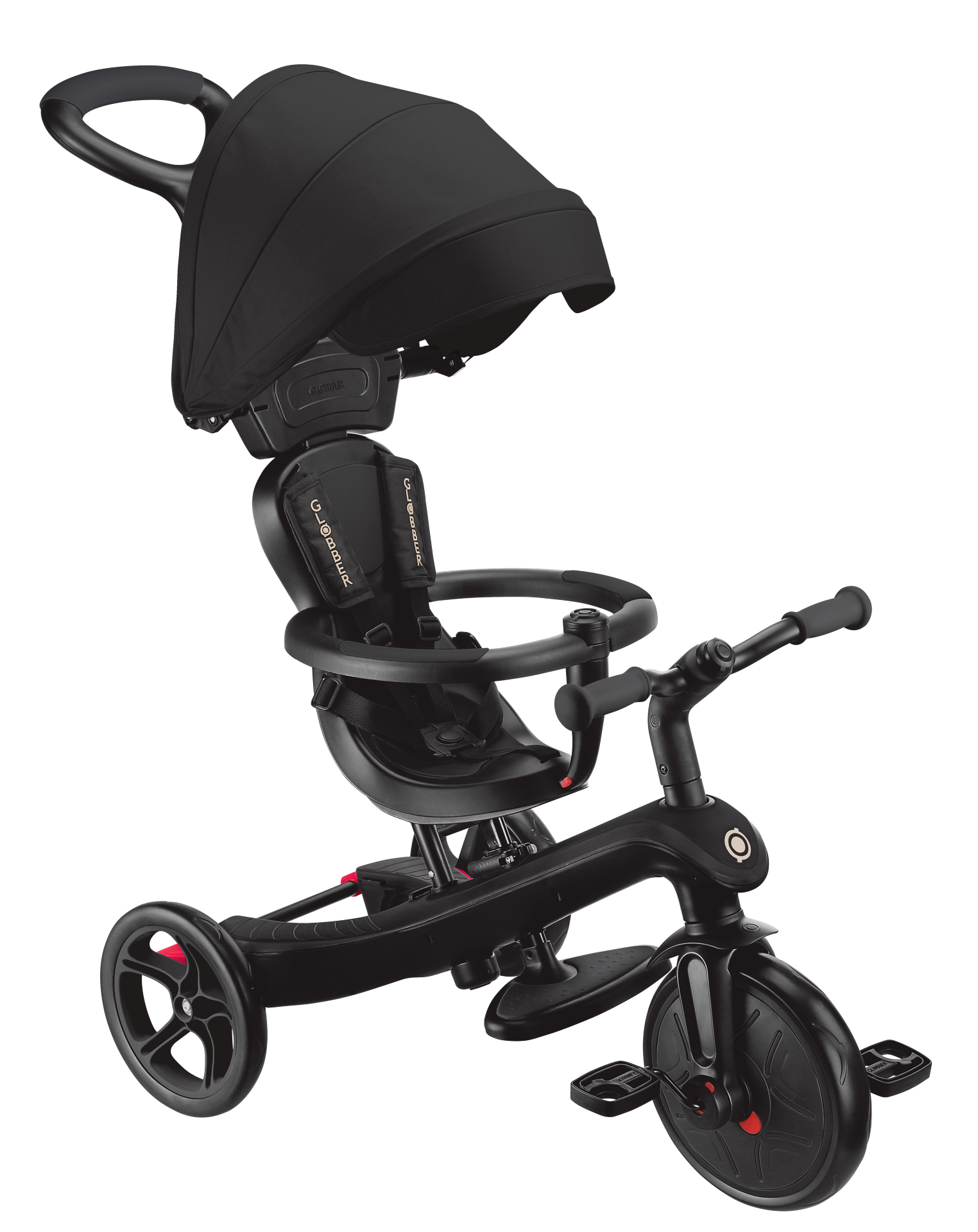 Transport, Fahrzeug, Kinderroller, Dreirad, Schwarz, Rad