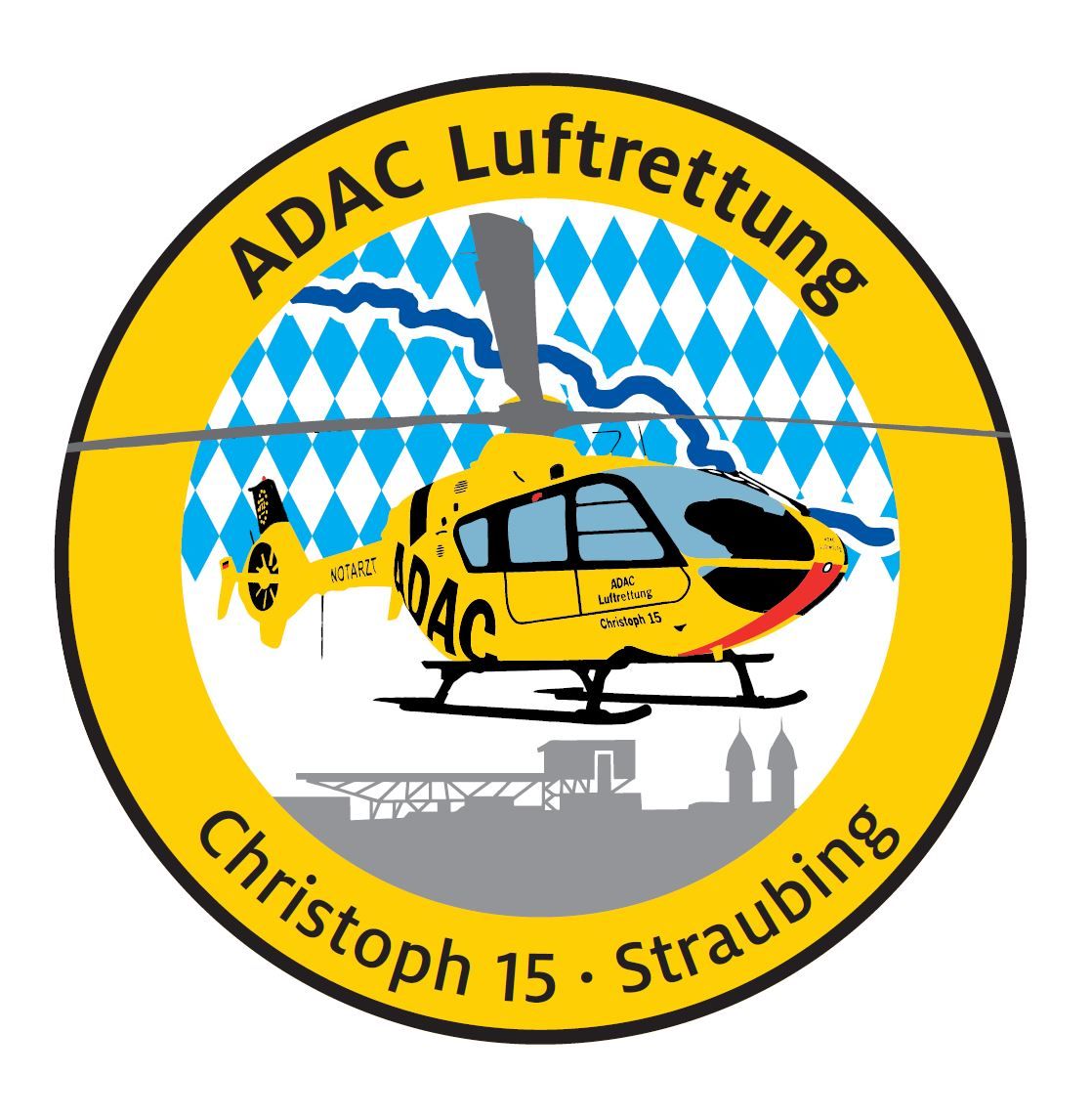 ADAC Luftrettung Fanpatch "CHR15" Straubing