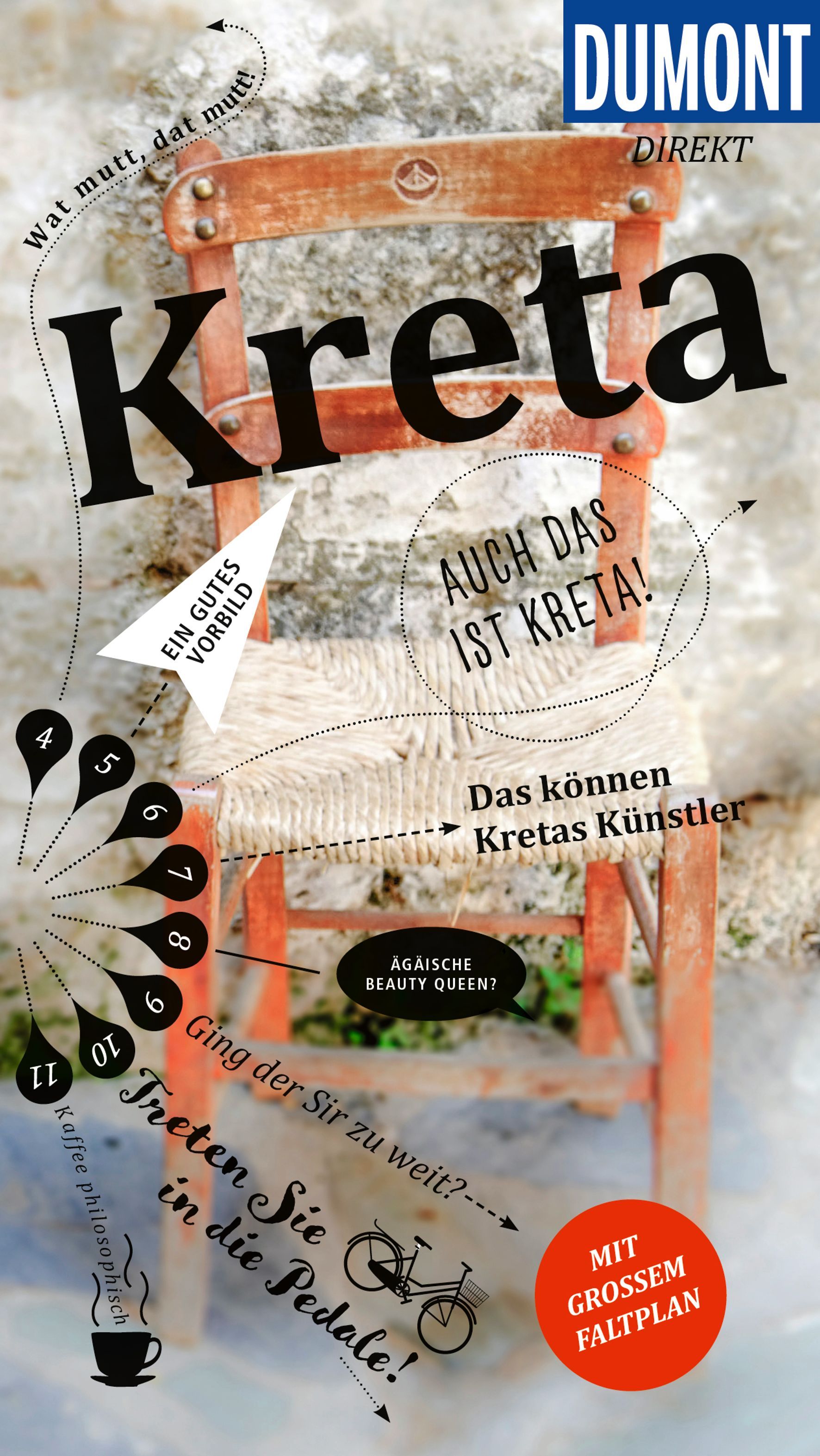 DUMONT direkt Reiseführer Kreta Publikation, Werbung, Buch, Plakat, Mobiliar