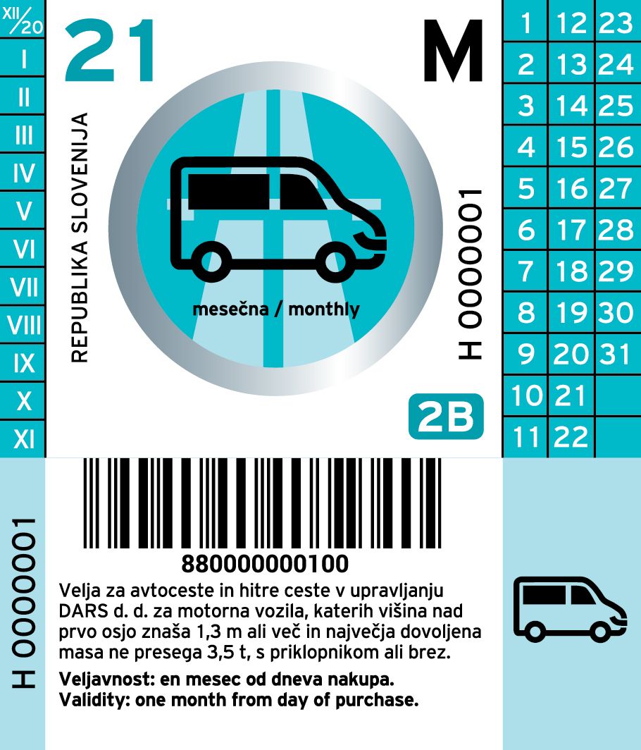 Slowenien Vignette PKW - 1 Monat