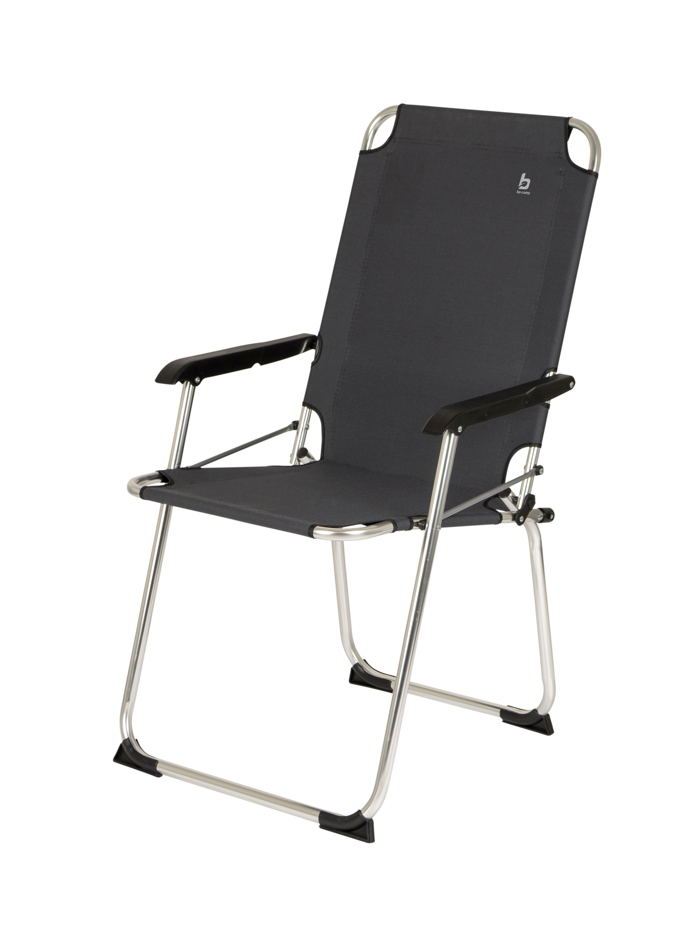 Bo-Camp Klappstuhl, aufgeklappt auf weißem Hintergrund