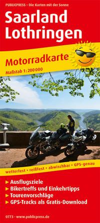 PP25 saarland, lothringen, motorradkarte