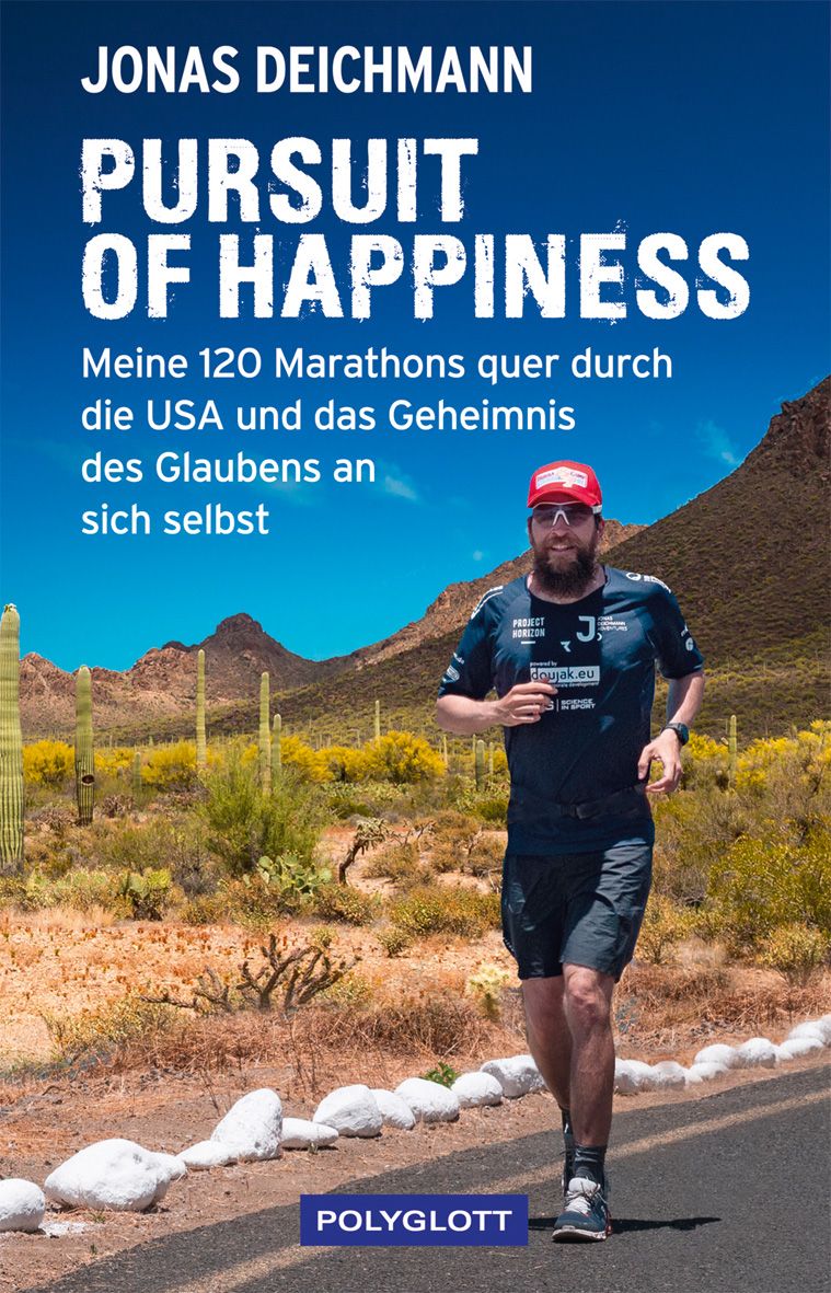 9783846409909 Cover Polyglott Reisebuch Pursuit of Happiness. Meine 120 Marathons quer durch die USA und das Geheimnis des Glaubens an sich selbst