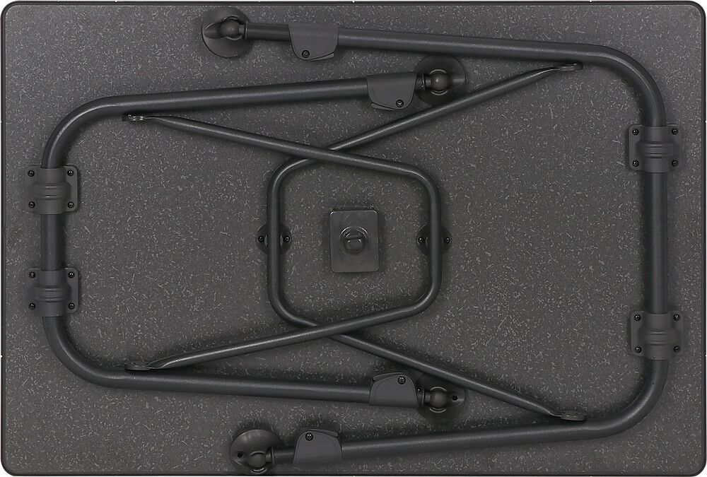 996171631jyZ1S1DE4hars Westfield Tisch, graue Platte, schwarze Tischbeine, zusammengeklappt