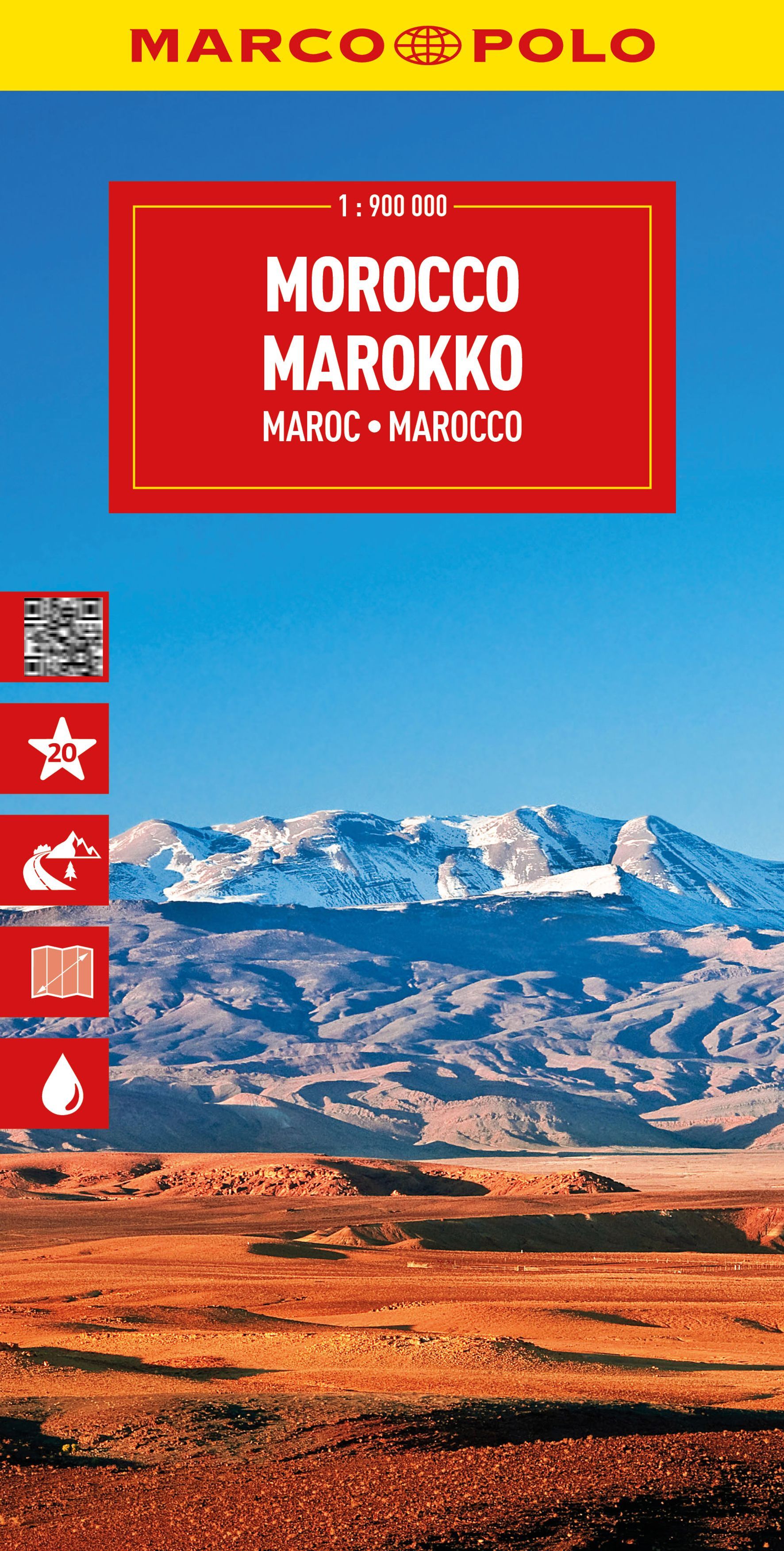 MARCO POLO Reisekarte Marokko 1:900.000 Cover Marco Polo Reisekarte Marokko., Natur, Draußen, Szenerie, Plakat
