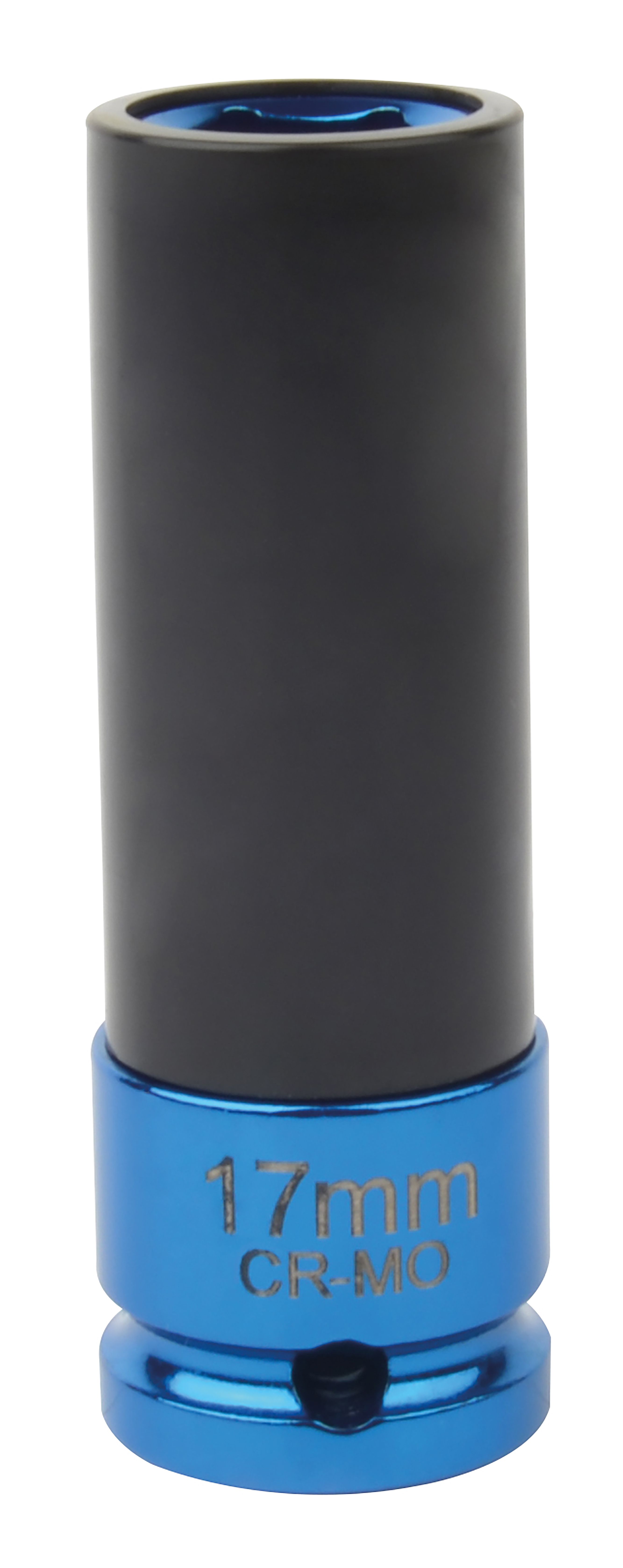 17mm Steckschlüsseleinsatz, schwarz mit blauem Metall