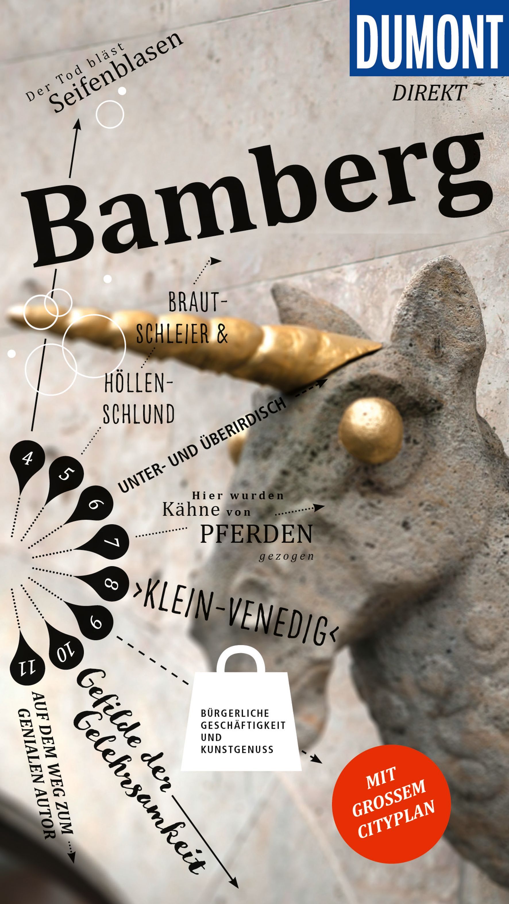DUMONT direkt Reiseführer Bamberg Werbung, Plakat, Bronze