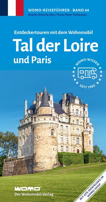 Mit dem Wohnmobil Tal der Loire und Paris Schloss, Festung, Werbung, Gras, Plakat