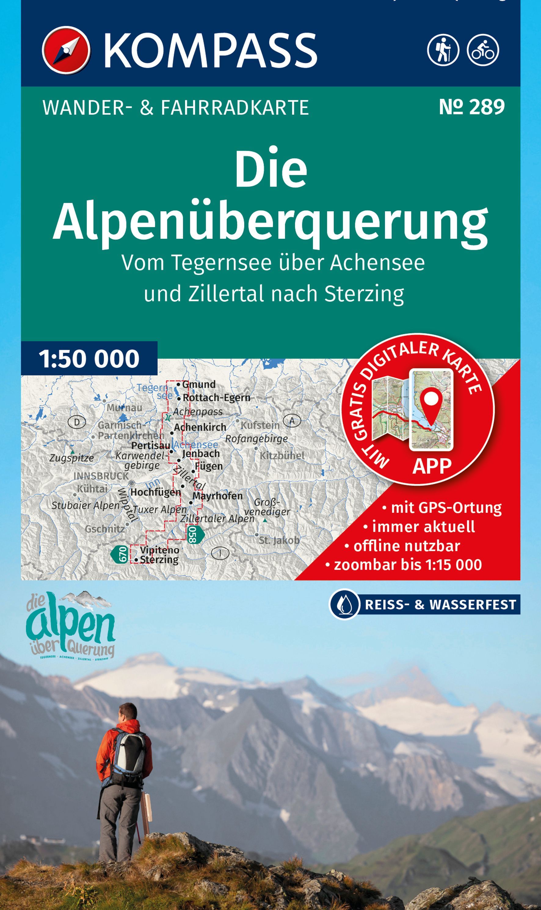 Wanderkarte, Alpen, Wanderkarte, GPS, Zillertal