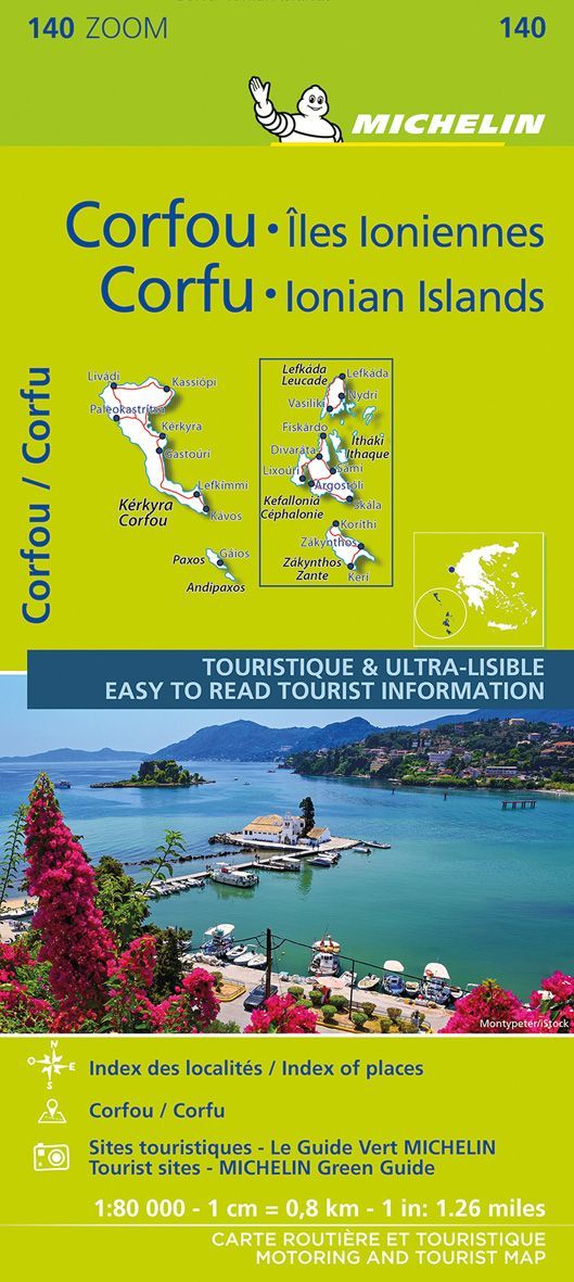 Michelin Korfu und Ionische Inseln Werbung, Plakat, Land, Natur, Meer,