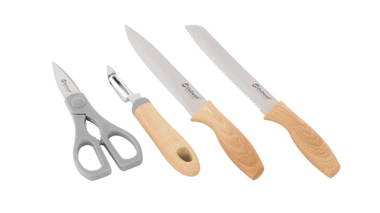 Outwell Messerset Chena mit Sparschäler und Schere Besteck, Schere, Klinge, Messer