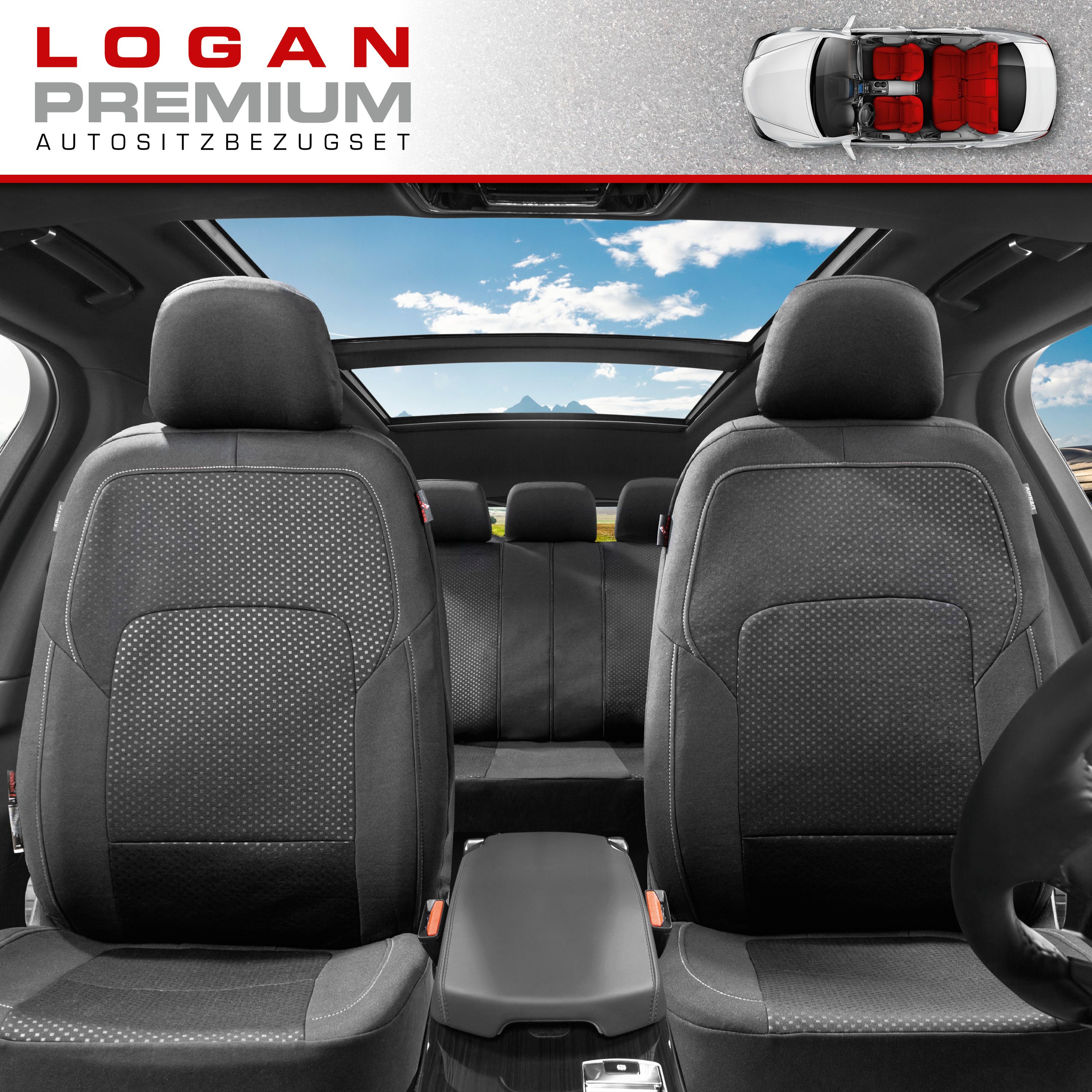 Autositzbezug Logan Detailansicht